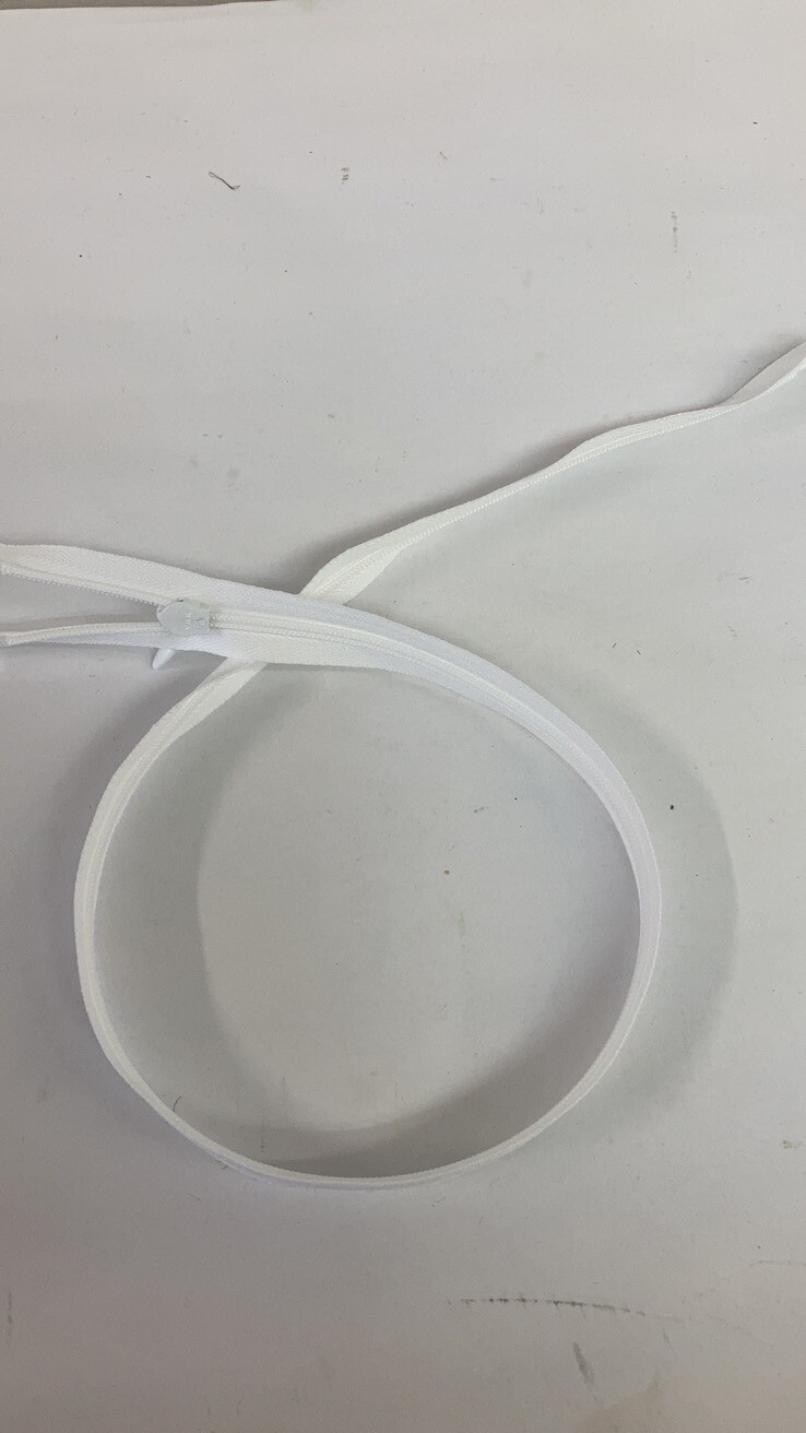 YKK #3 Invisible Nylon Coil Non-Separating (Close End) Zipper 24″ In Length