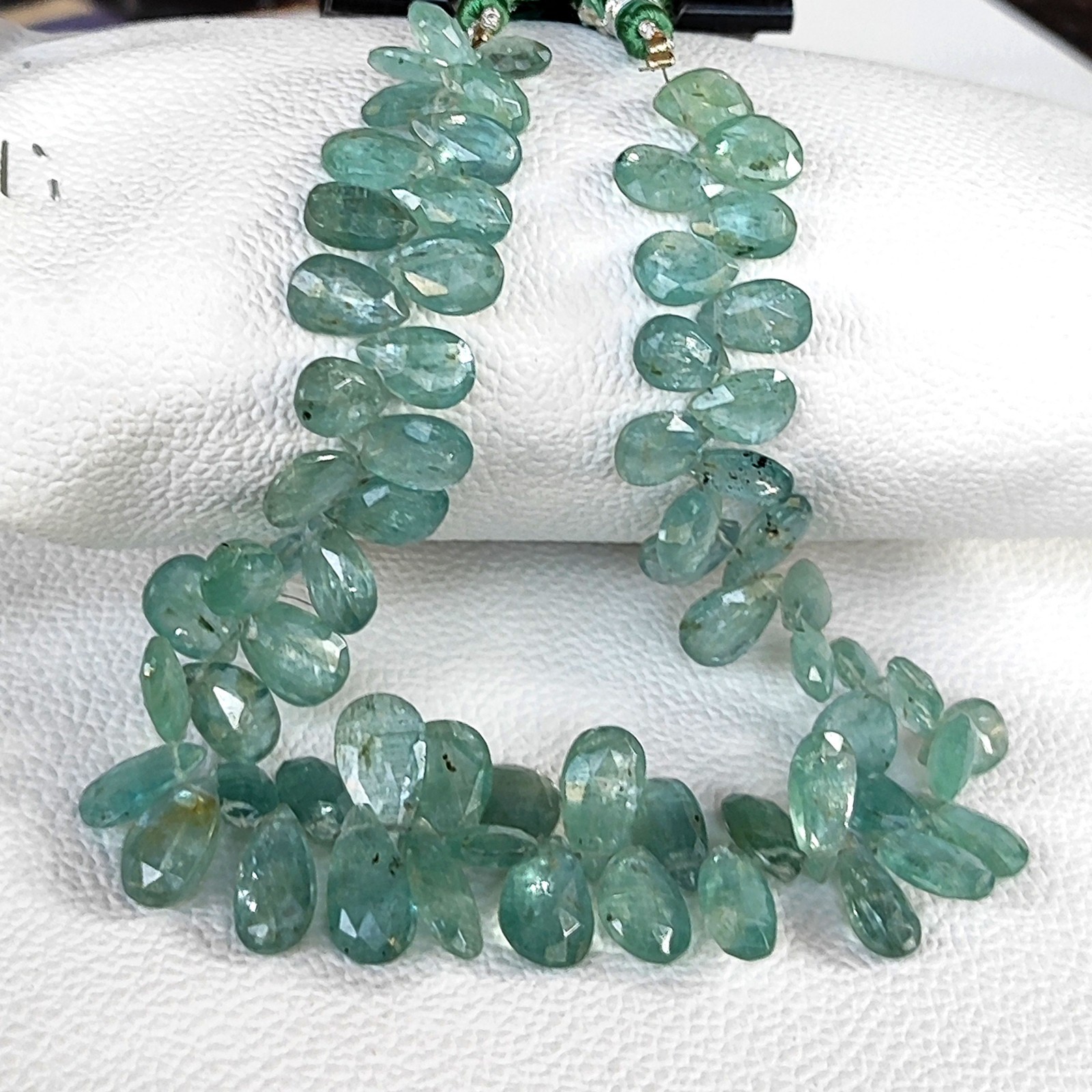 Aqua Blue Kyanite Gems 9×6 to 13×8 mm Pear Cut Briolette 10 ” Strand