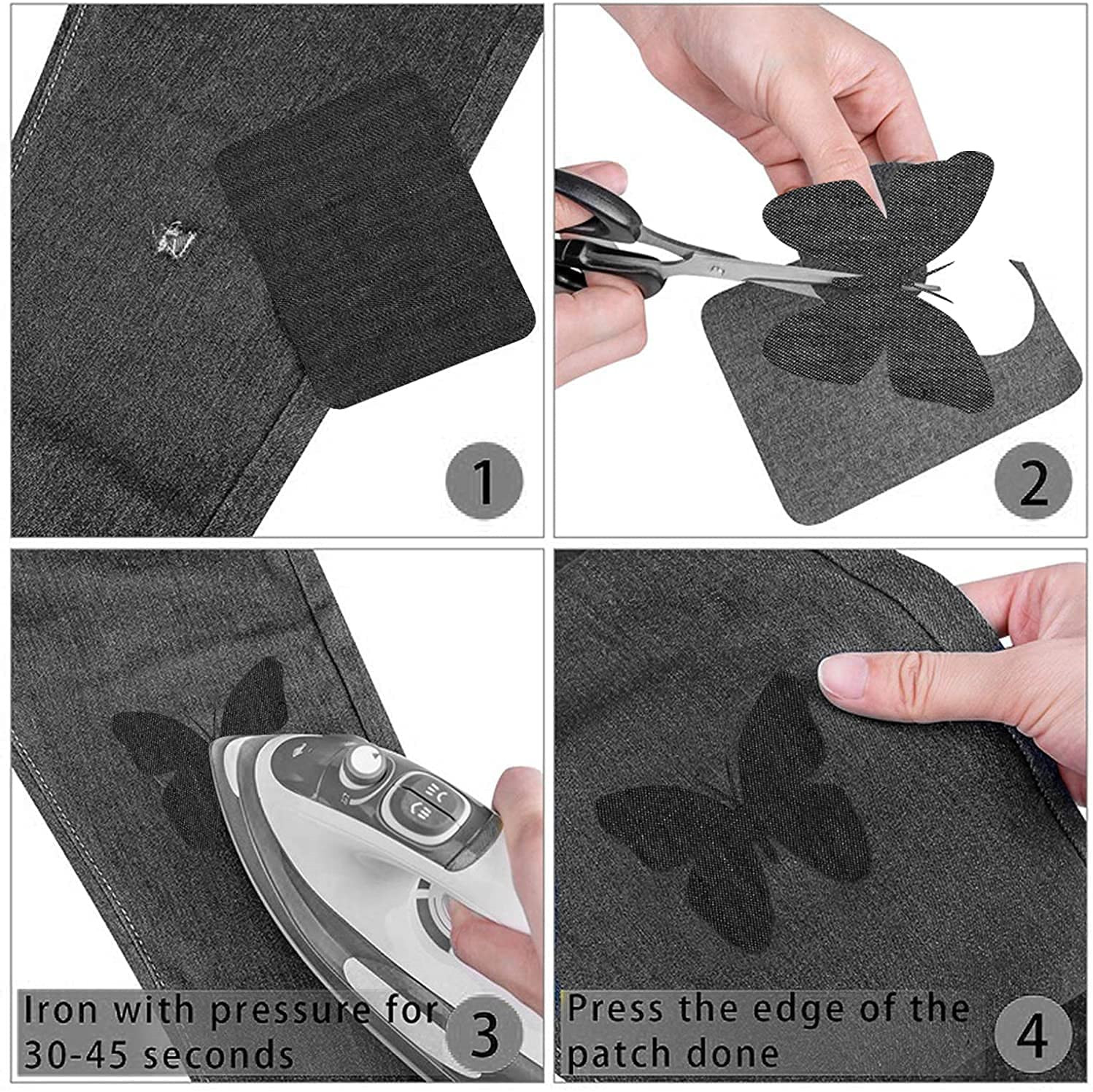 Iron on Patches for Clothing Repair 20PCS Jeans Denim Patches Kit 3″ by 4-1/4″
