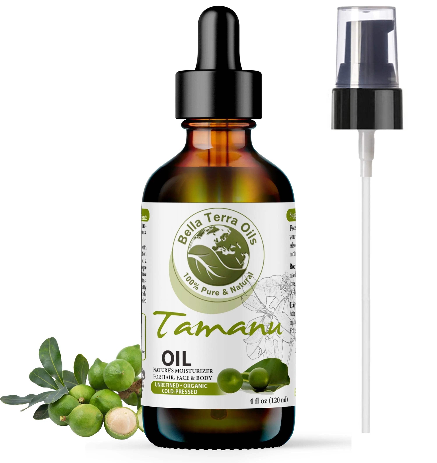 Organic Tamanu Oil – 4oz | Cold-Pressed Oil for Skincare, Haircare & DIY Project