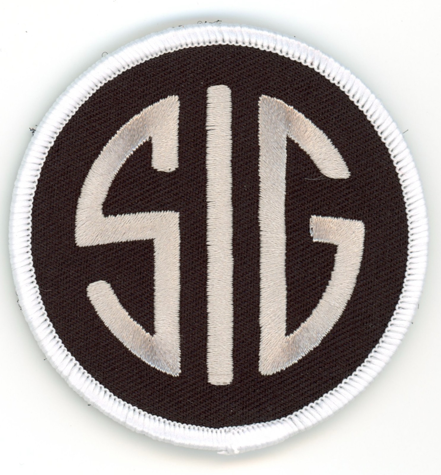 SIG SAUER Circle Logo Patch – Hook-Back Tactical Black Applique