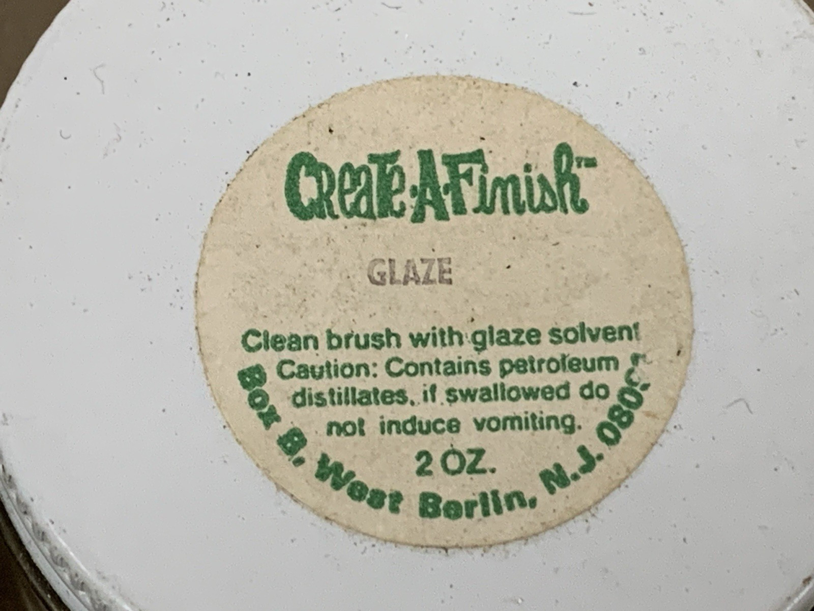Vintage Create-A-Finish Clear Gloss Glaze Lot of 20 Glass Jars 2oz