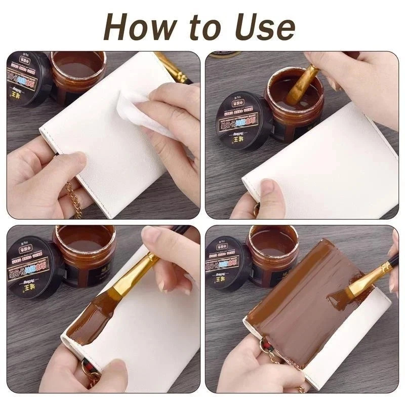 50g Leather Dye Pigment Liquid Repair Paint for Car Seats Bags Shoes Sneakers