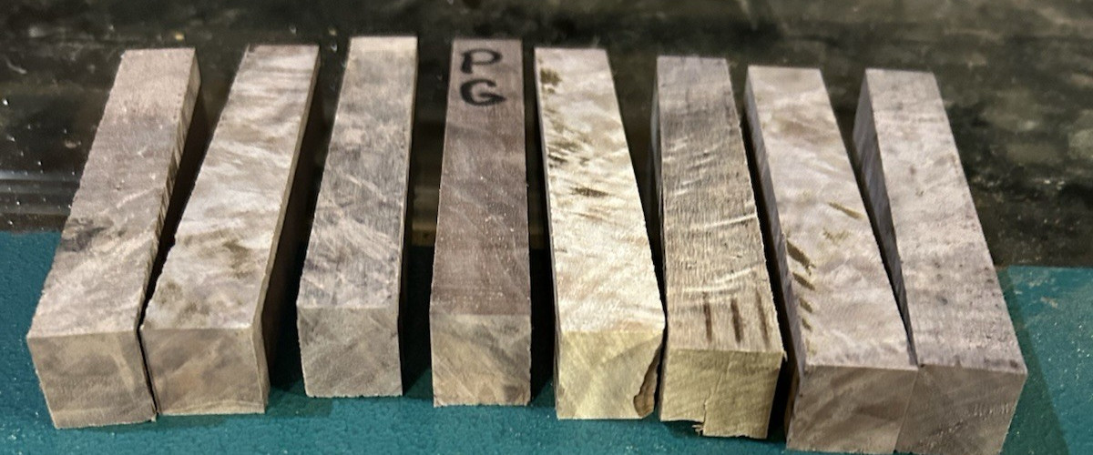 EIGHT FIGURED WALNUT PEN BLANKS TURNING BLANK LUMBER WOOD ~3/4″ X 3/4″ X 6″ PG