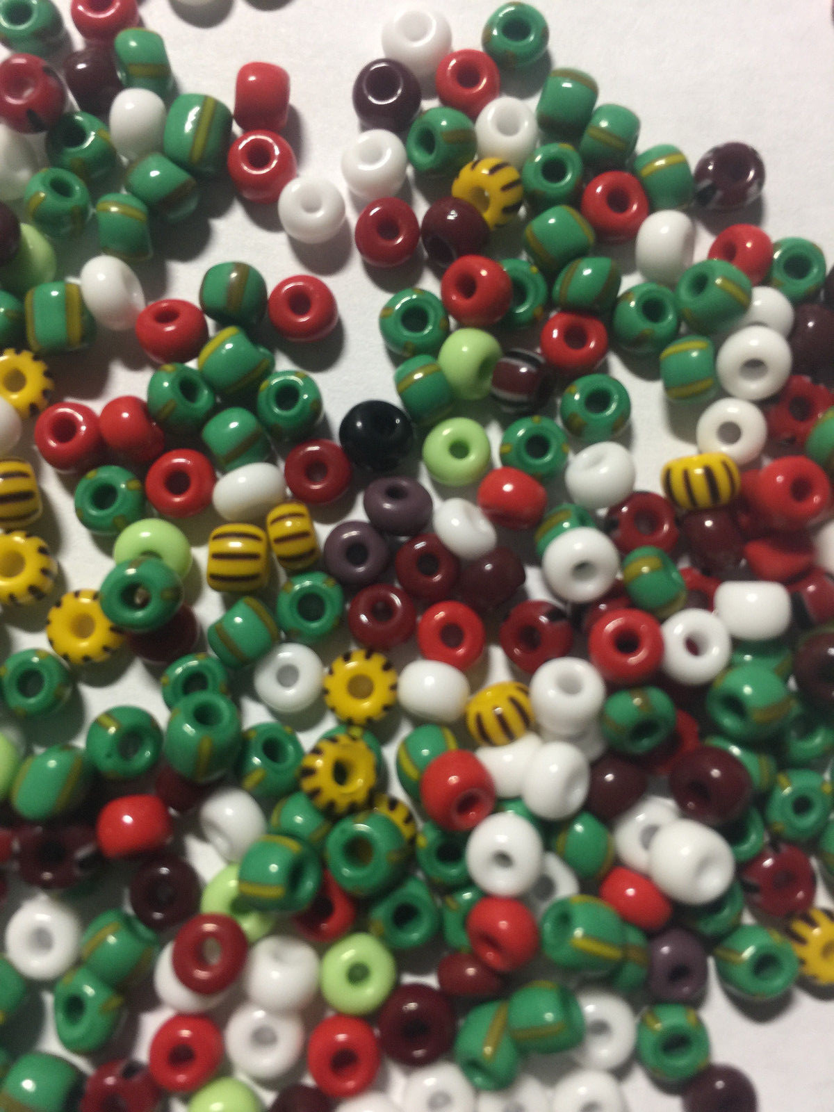 Czech 6/0 Stripe Picasso Seed Beads