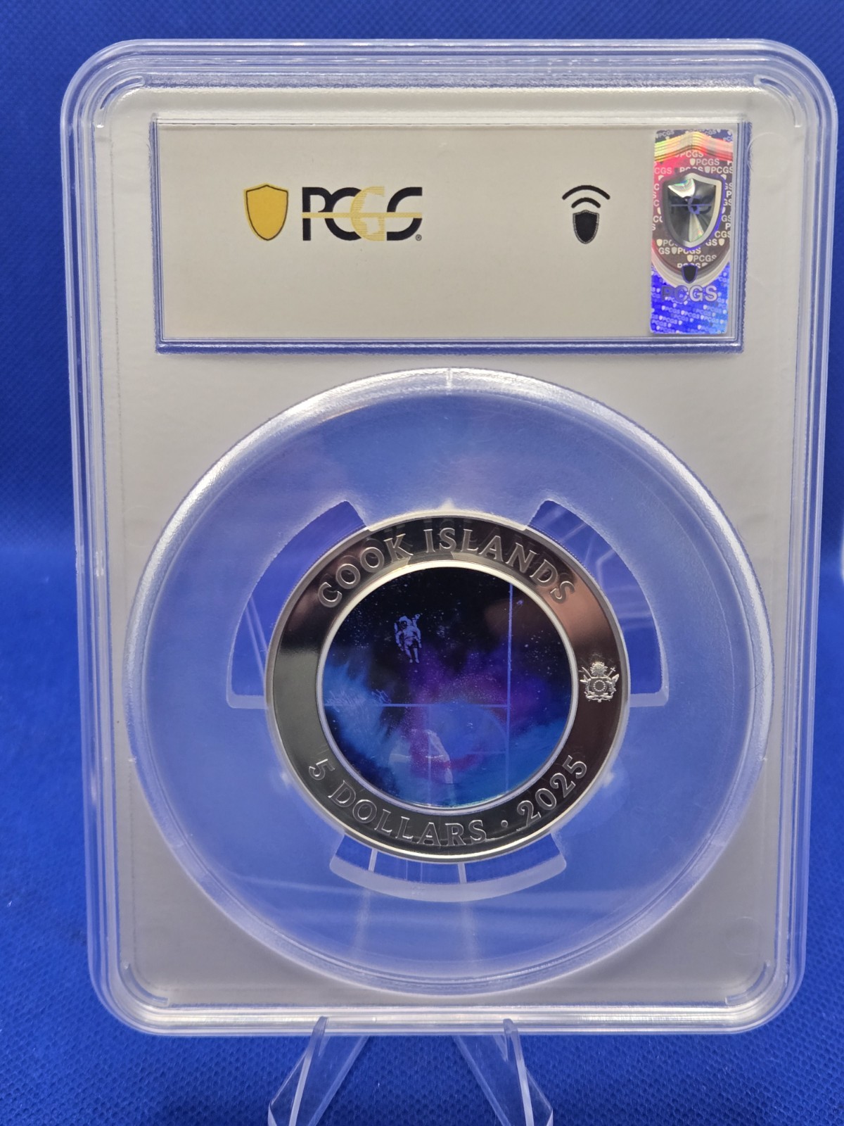 2025 Cook Island Universe Knowledge Color Glass Seven Pillars Humanity PCGS MS70