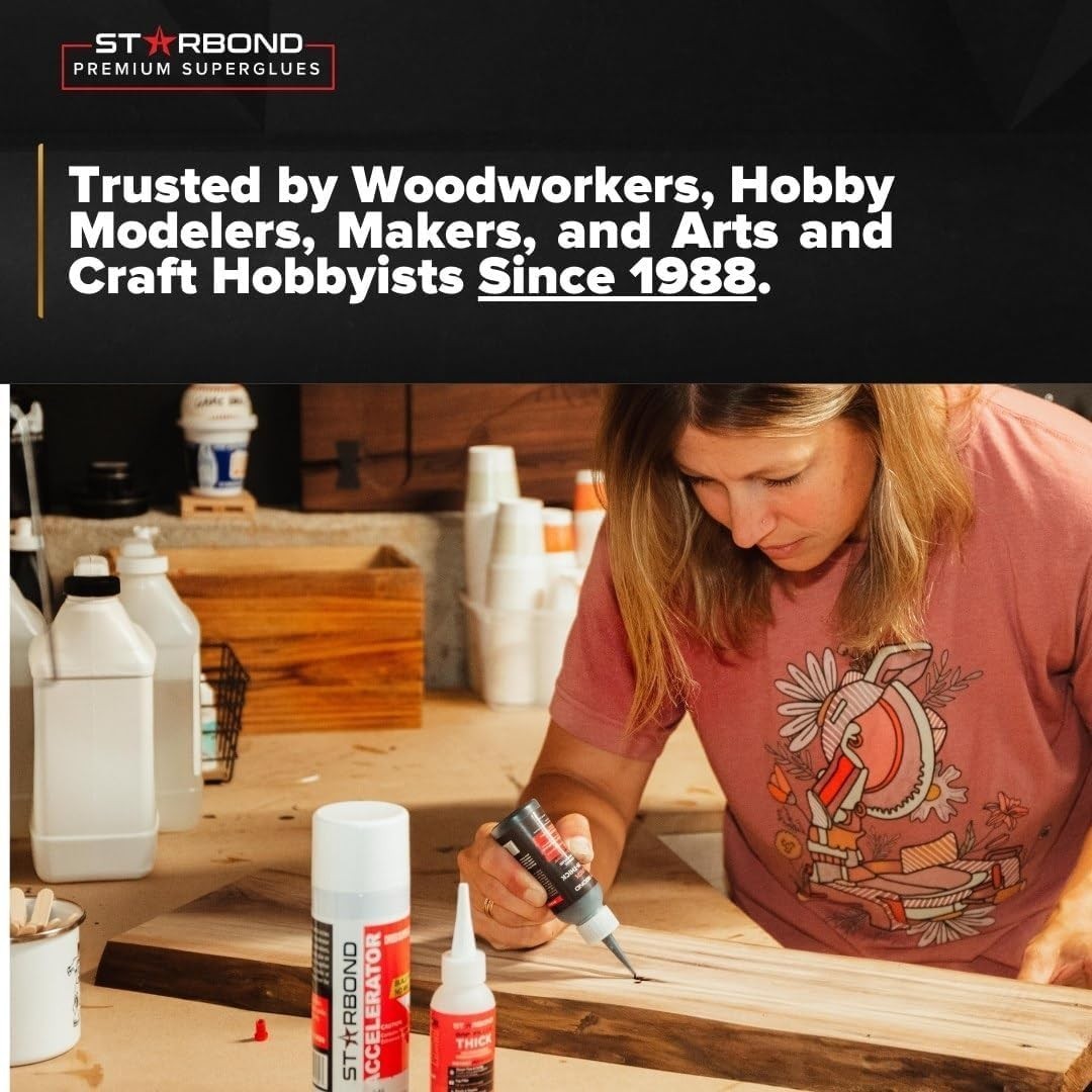 Starbond 4 oz. Multi-Purpose Medium – Super Glue (Premium Cyanoacrylate CA Glue)