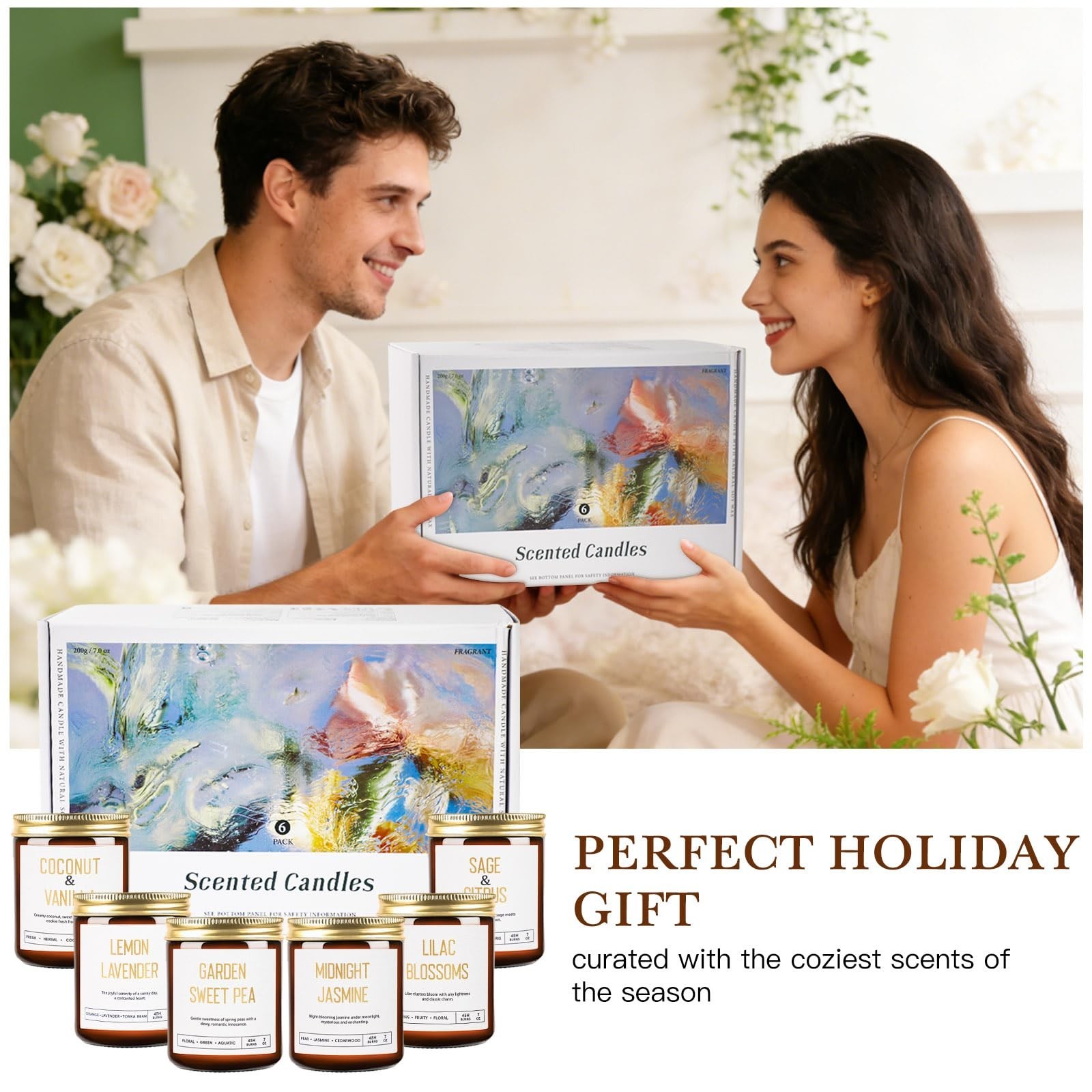 Candles for Home Scented – Soy Candles Non Toxic, 6 Pack Candle Gift Set | 42…