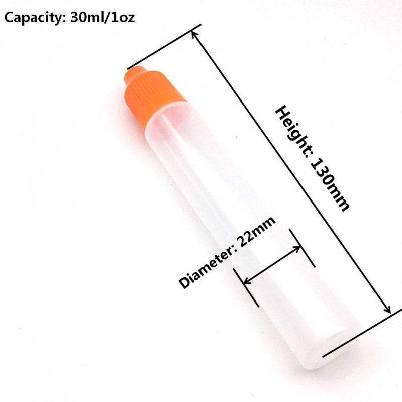 10-Piece Translucent Eyedrops Bottle, 30Ml/60Ml Glue Bottle, with 2 Mini Funnels