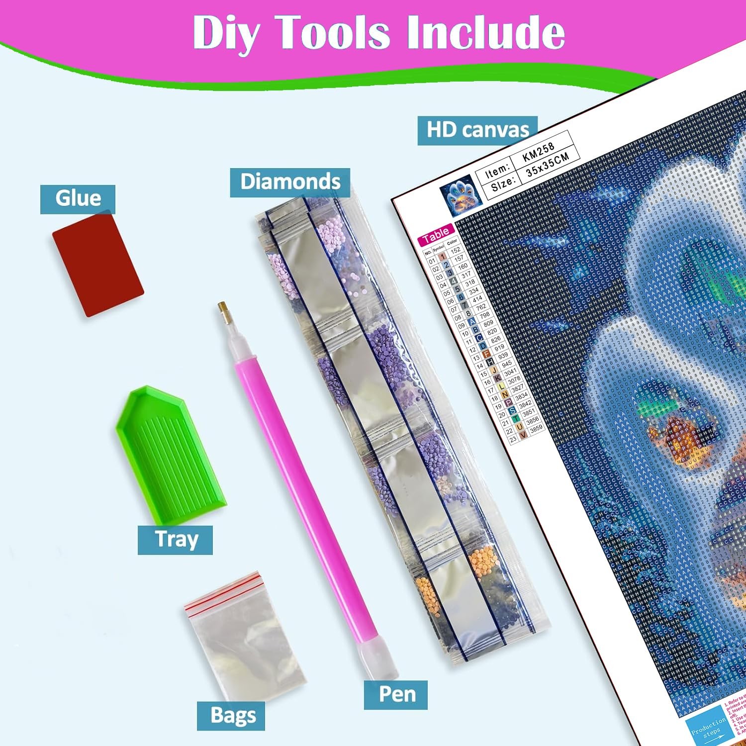 5D Diamond Painting Kits for Adults, Hummingbird Diamond Art for Beginners, DIY