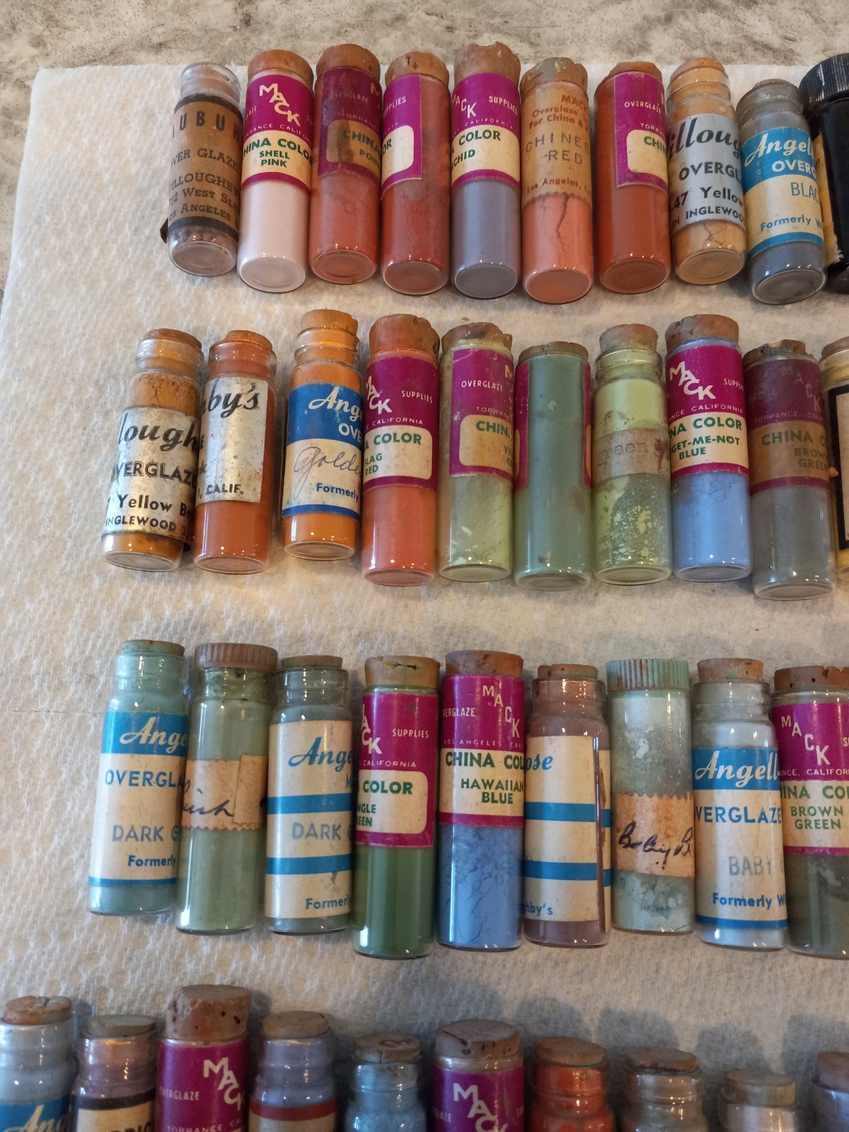 VTG Lot Of 135 China Paint Porcelain Dry Powder Various Manufacturers Most Full