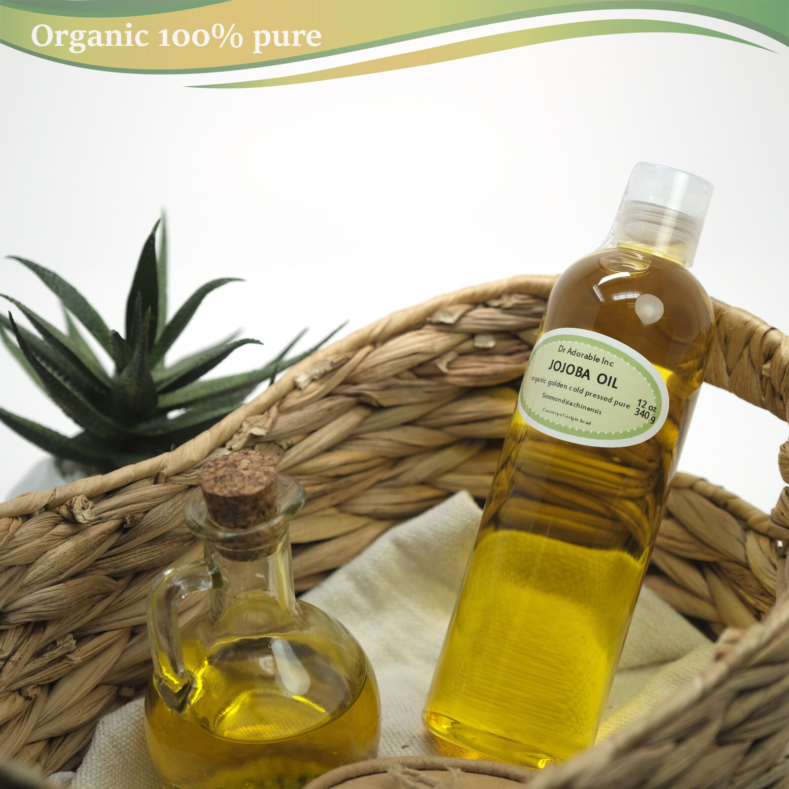 PURE JOJOBA OIL COLD PRESSED ORGANIC UNCUT RAW VIRGIN from 2 oz to 120 oz