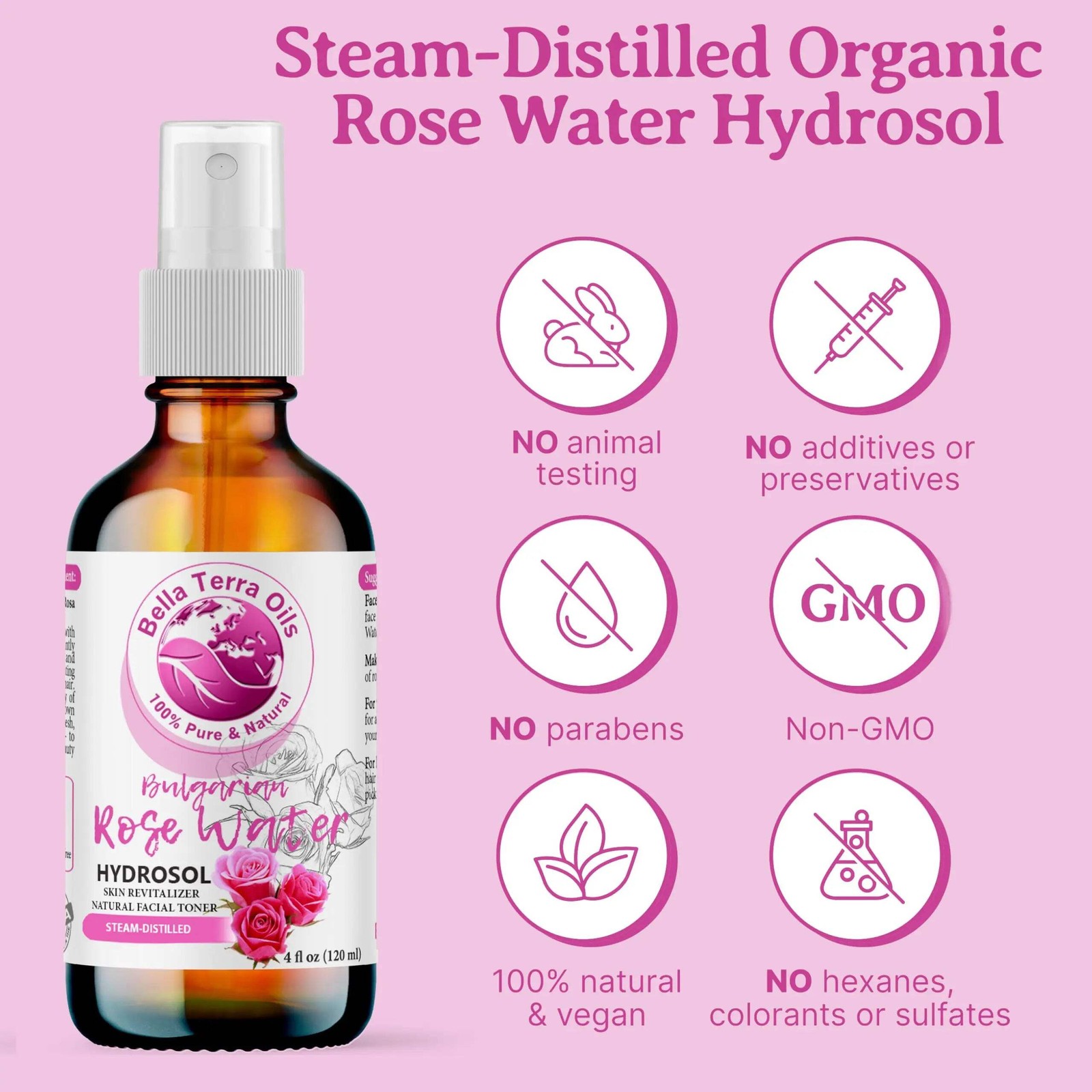 Rose Water: Natural, Soothing, Perfect for Skin Hydration and Aromatherapy