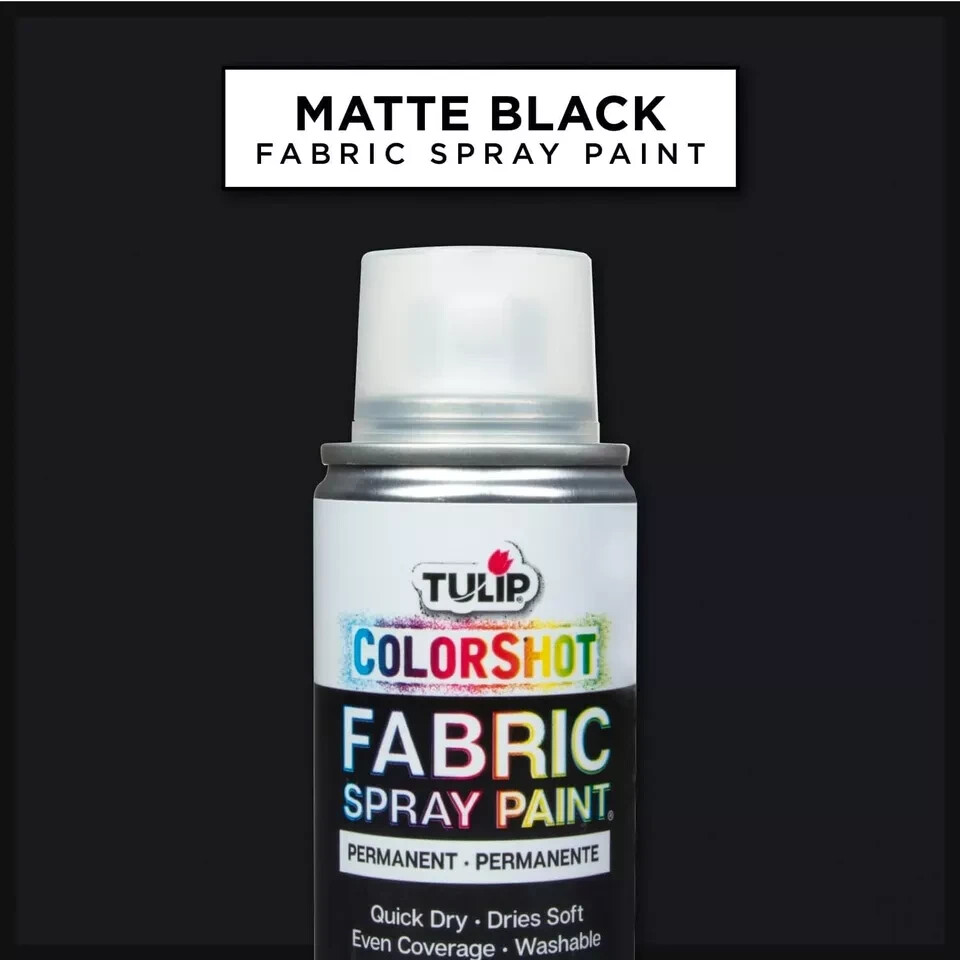 Tulip ColorShot Instant Fabric Color 3oz dyeing desing Spray Paint Black