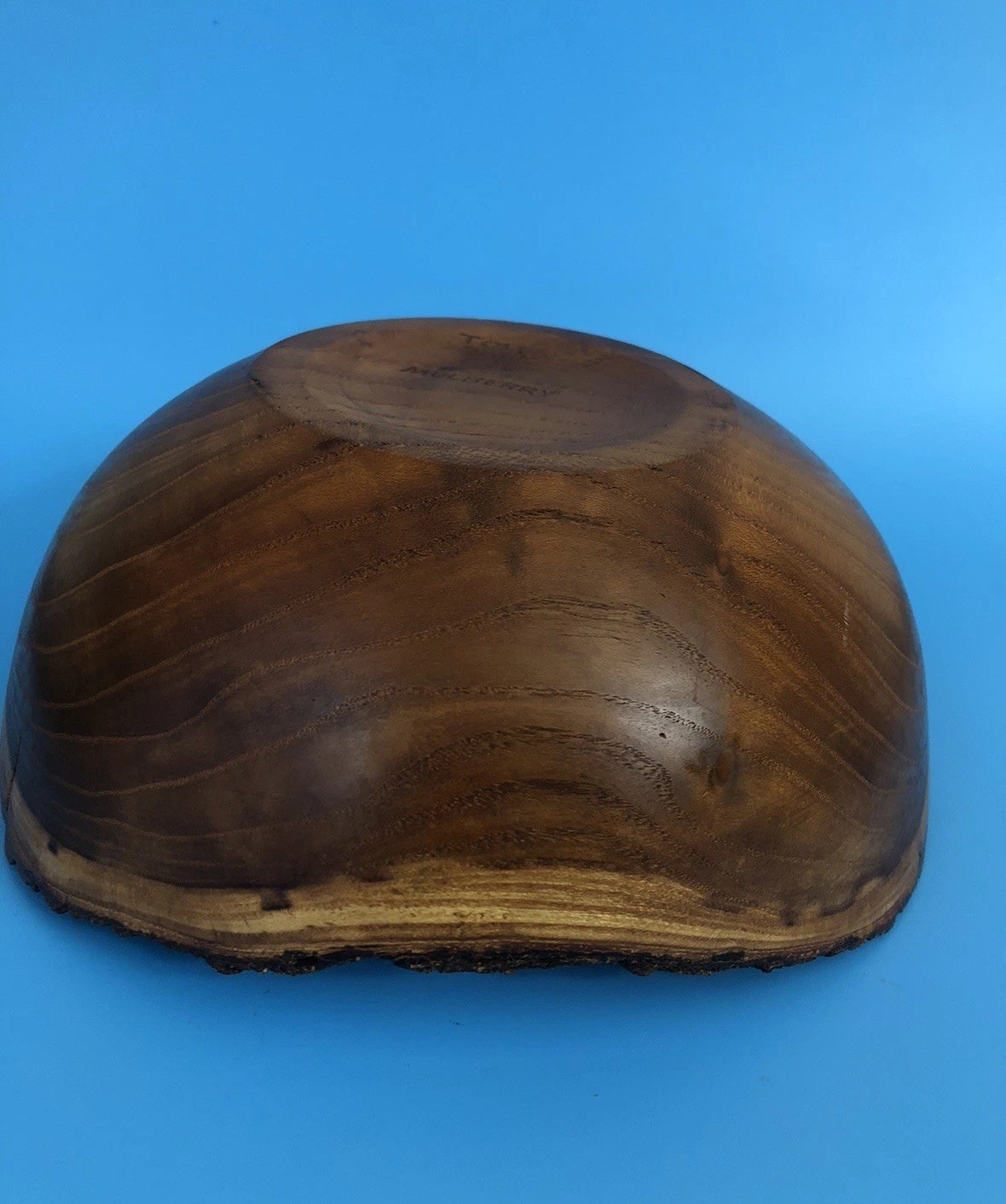 1994 Tom Mumper Mulberry Live Edge Hand-Turned Bowl Signed, Dated, #691