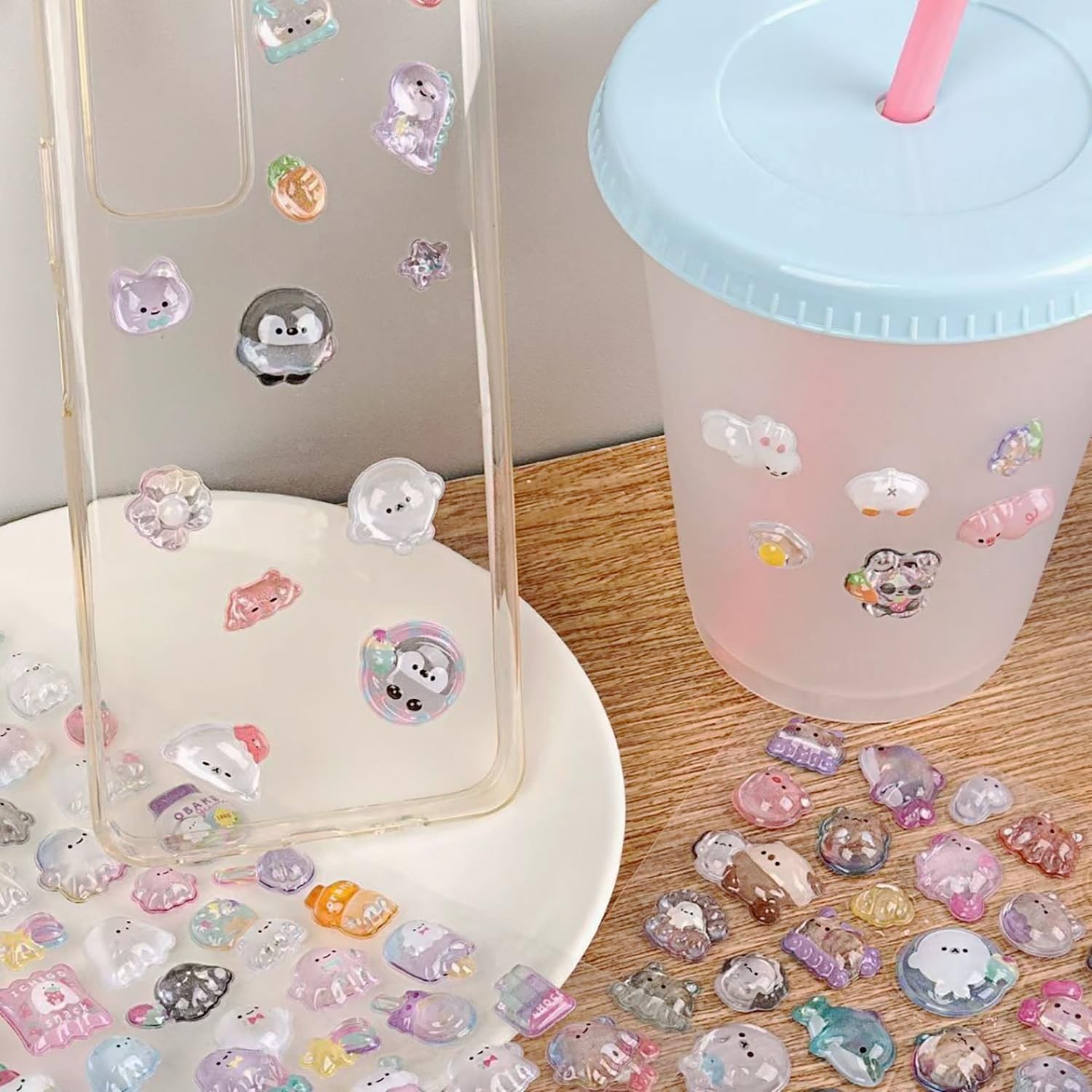 3D Puffy Stickers, 10 Sheets 500+ PCS Mini Kawaii Resin Decorative Stickers f…