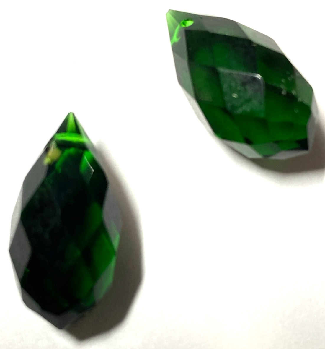 Faceted Briolette Teardrop beads 20mm to 30mm