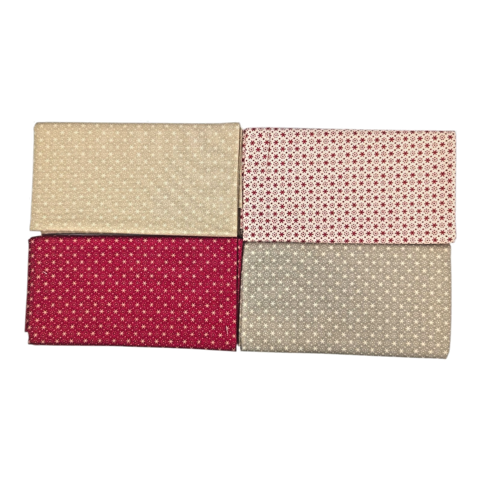 Moda French General 17 Fat Quarter Fabric Bundle Lot Esprit De Noel Red/Beige
