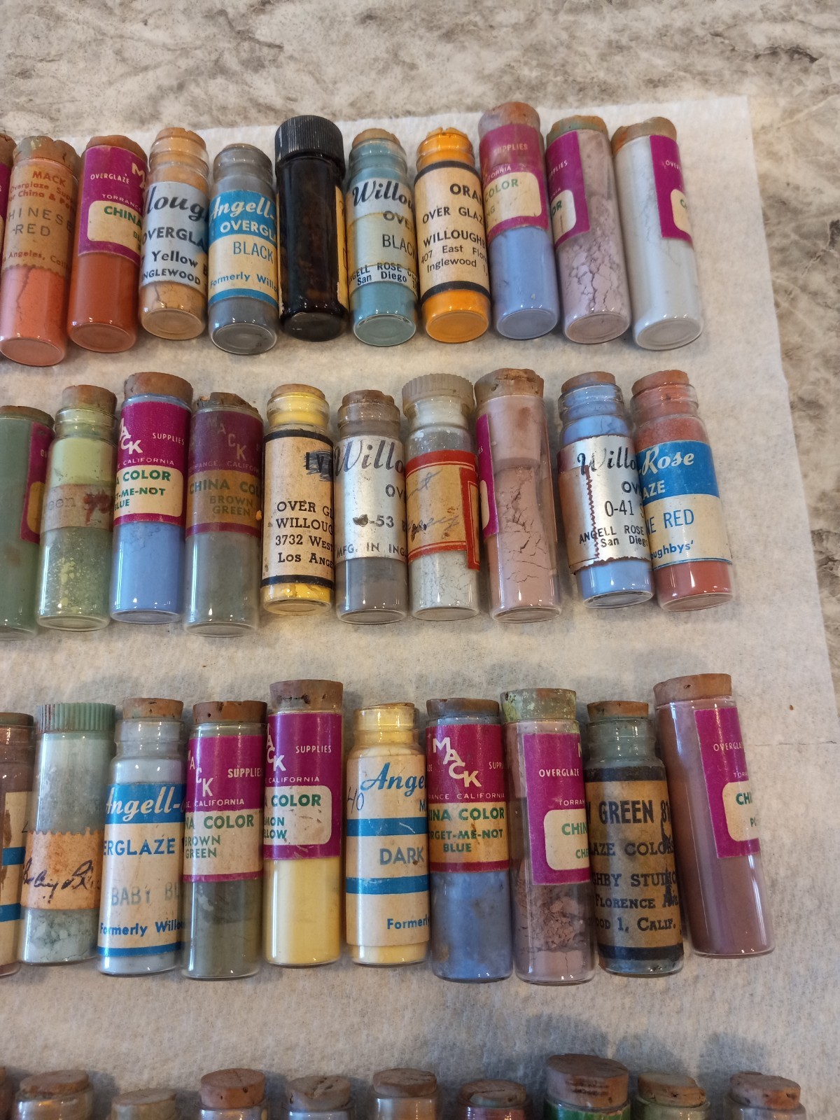 VTG Lot Of 135 China Paint Porcelain Dry Powder Various Manufacturers Most Full