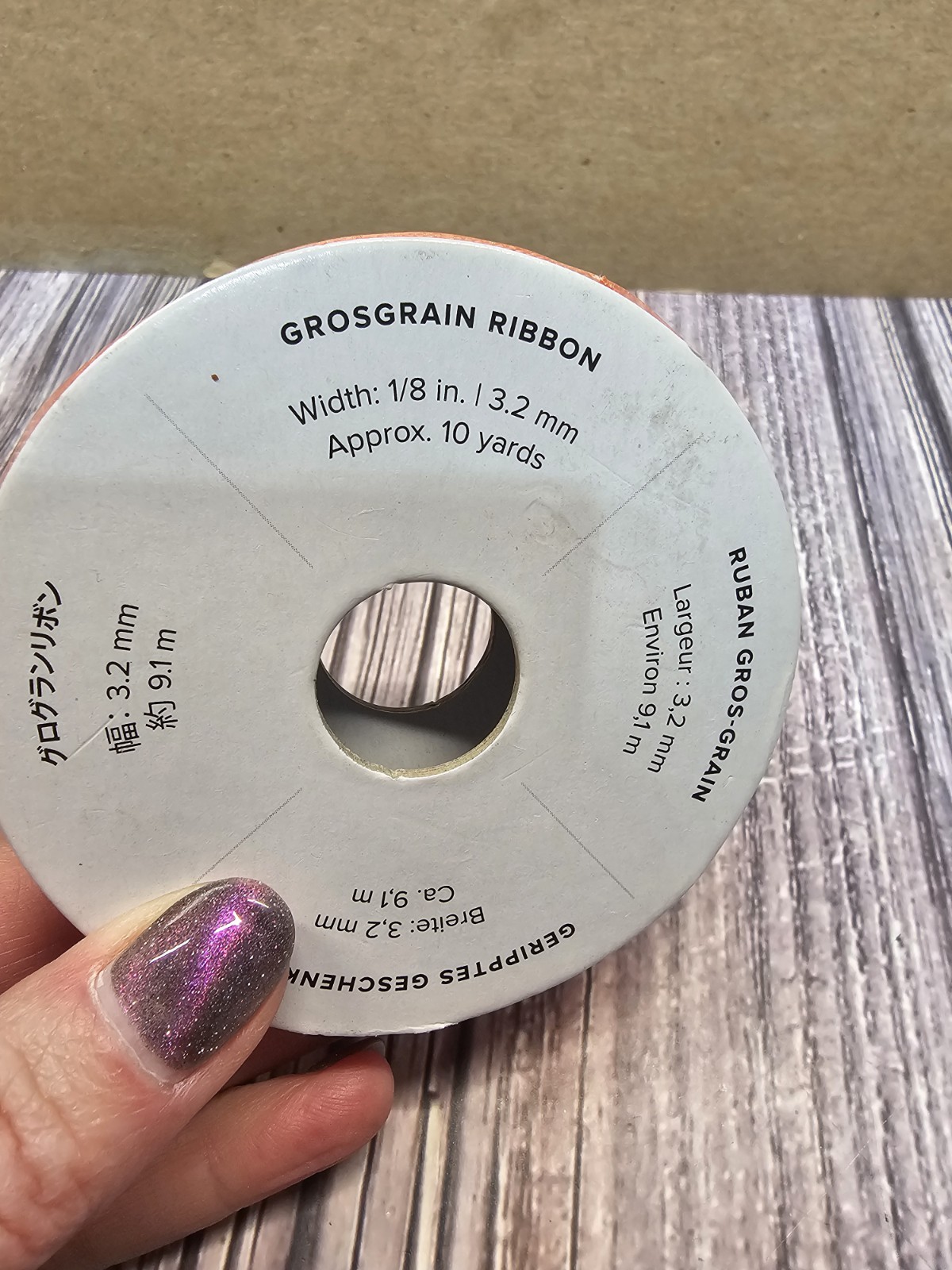 Stampin’ UP! GRAPEFRUIT GROVE GROSGRAIN RIBBON TRIM 10 YARDS 1/8 INCH NEW ROLL
