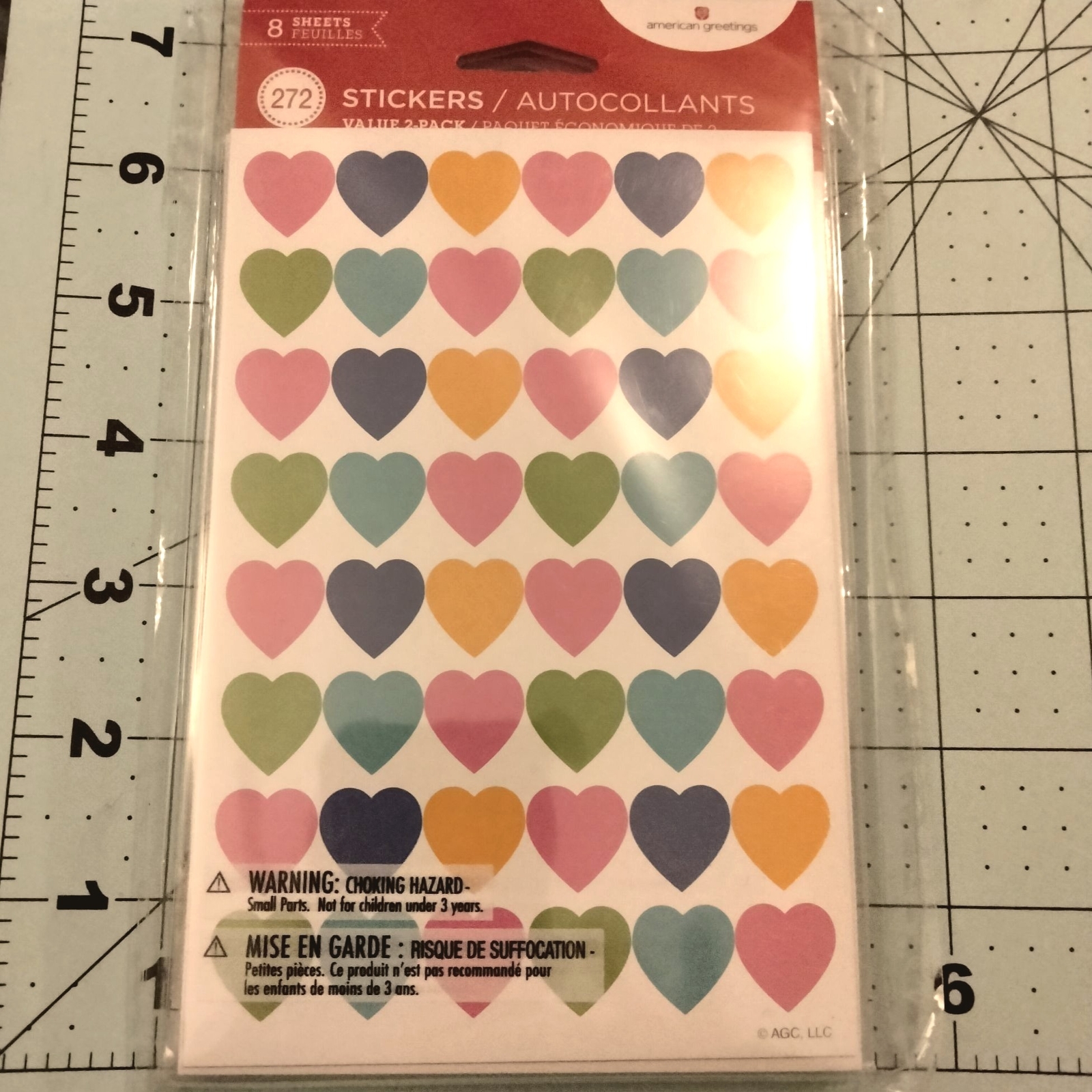 American Greetings 272 Heart Cupcake Donut Stickers Party Favor Reward