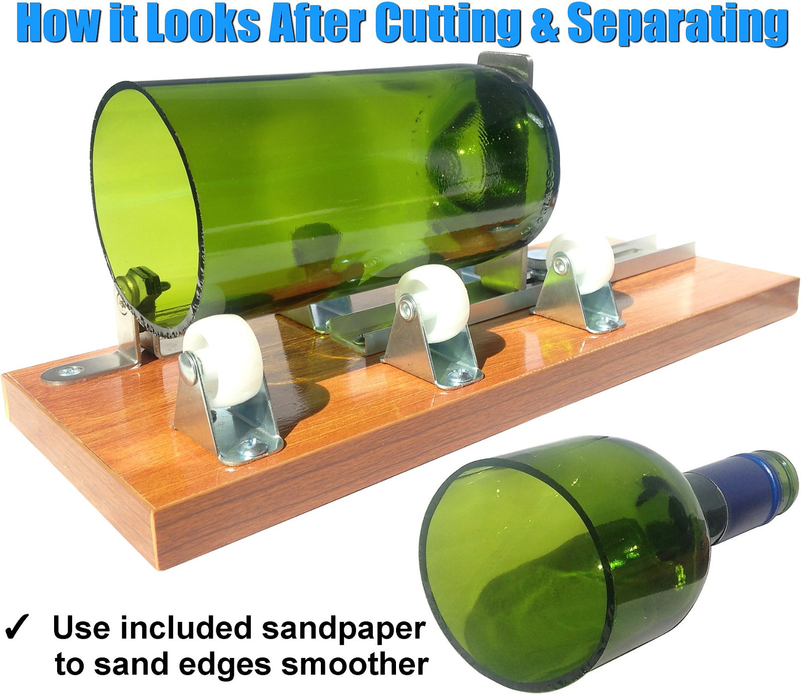 Glass Bottle Cutter (Deluxe) Kit, Upcycle EZ-Cut: Beer & Wine Bottle Cutting