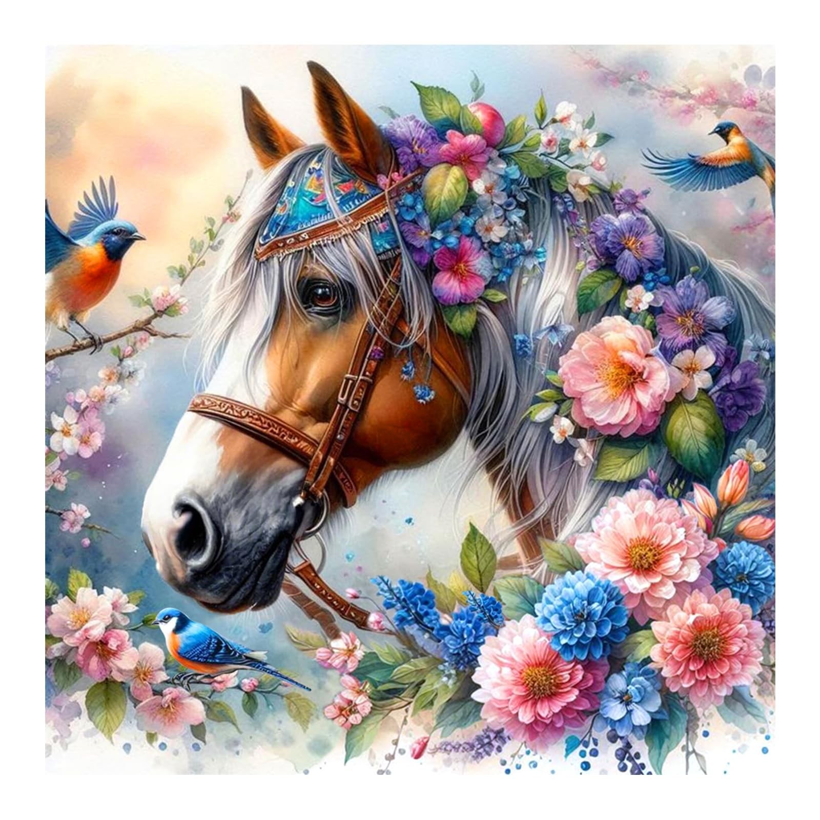 5D Diamond Painting Kits for Adults, Horse Diamond Art Kits for Adults Beginn…