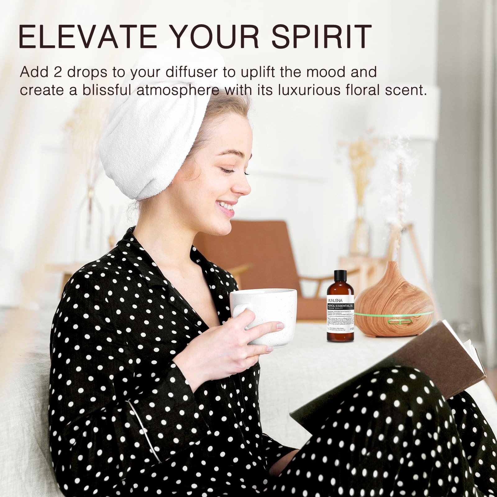 MUNUSNA Neroli Essential Oil 100ML, 100% Pure 3.38 Fl Oz (Pack of 1)