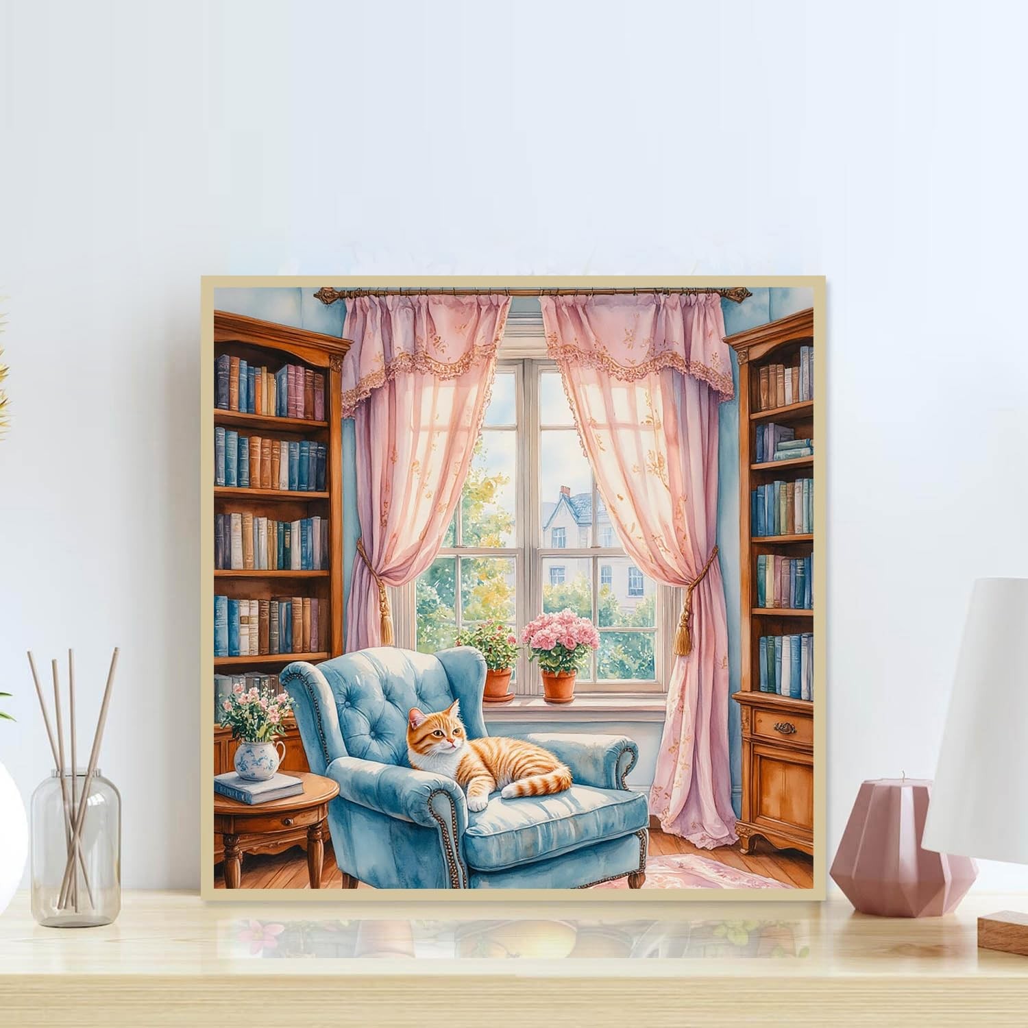 Book Diamond Art Kits for Adults, 5D Cat Diamond Painting Kits for Beginners,…