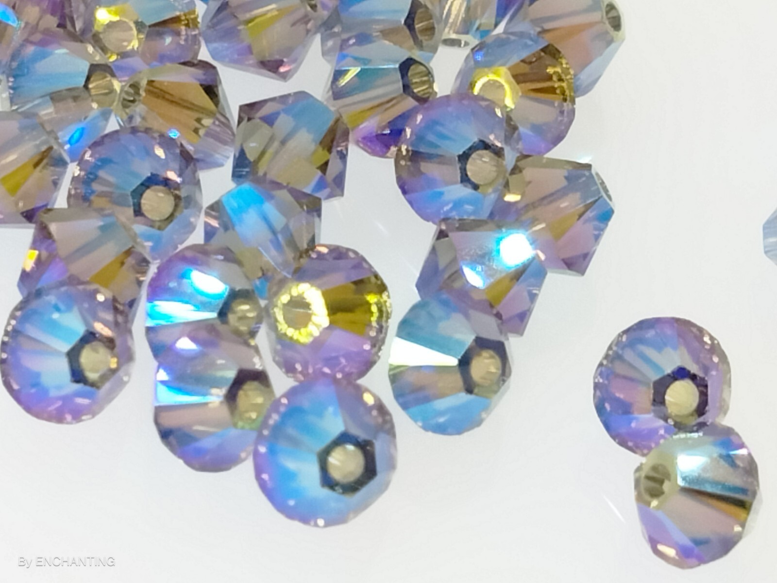 Swarovski® Crystal 5301 Bicone Beads GREIGE AB2X-4mm-Double AB Full Coat-24 Pcs