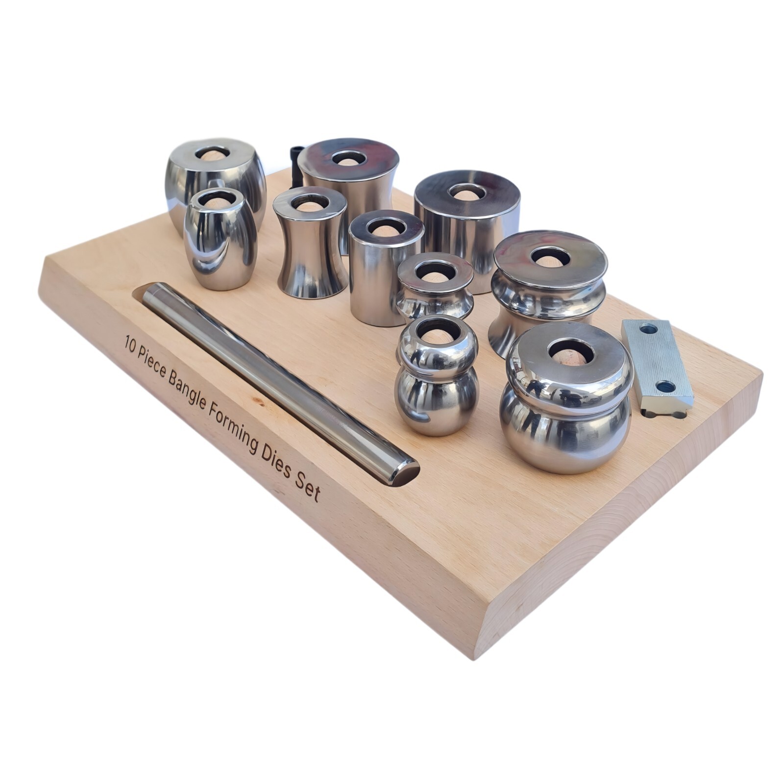 Bangle Bracelet Forming Die with Set of 10 Pcs – Assorted Metal Shaping Dies