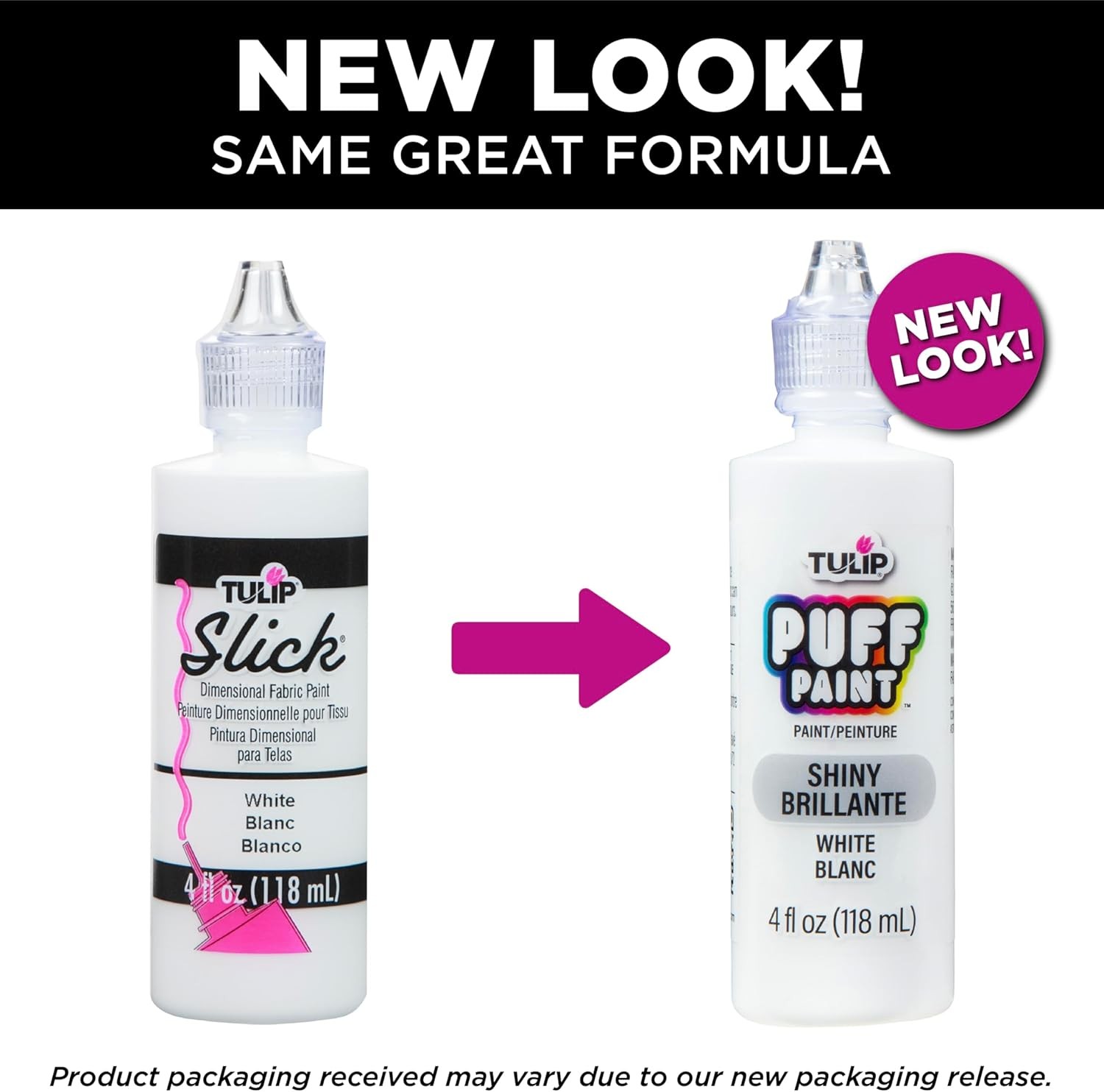 Tulip Puff Paint Slick White 4 Fl Oz (Pack of 3) 4 3),