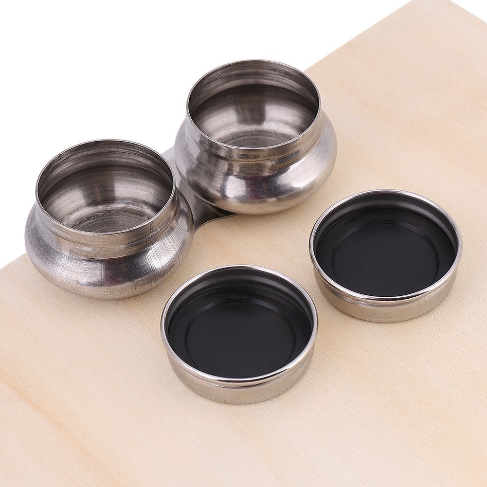 Steel Turpentine Linseed Oil Solvent Cup Paint Cup,Stainless Steel Large Doub…