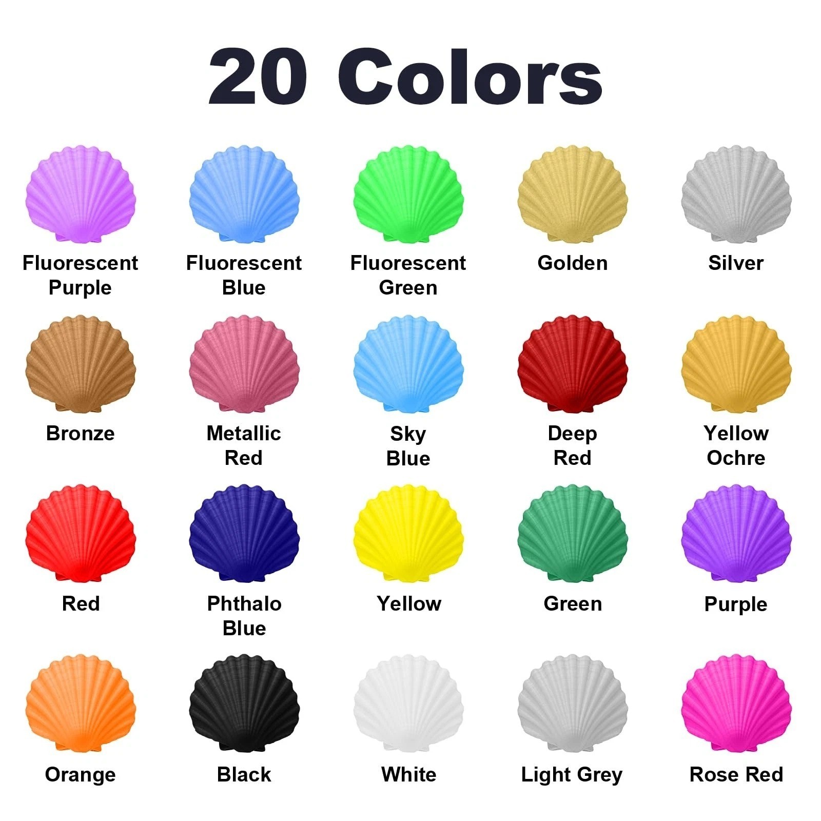FansArriche Airbrush Paint Set, 20 Colors Acrylic Air brush Paint Kit, Ready…