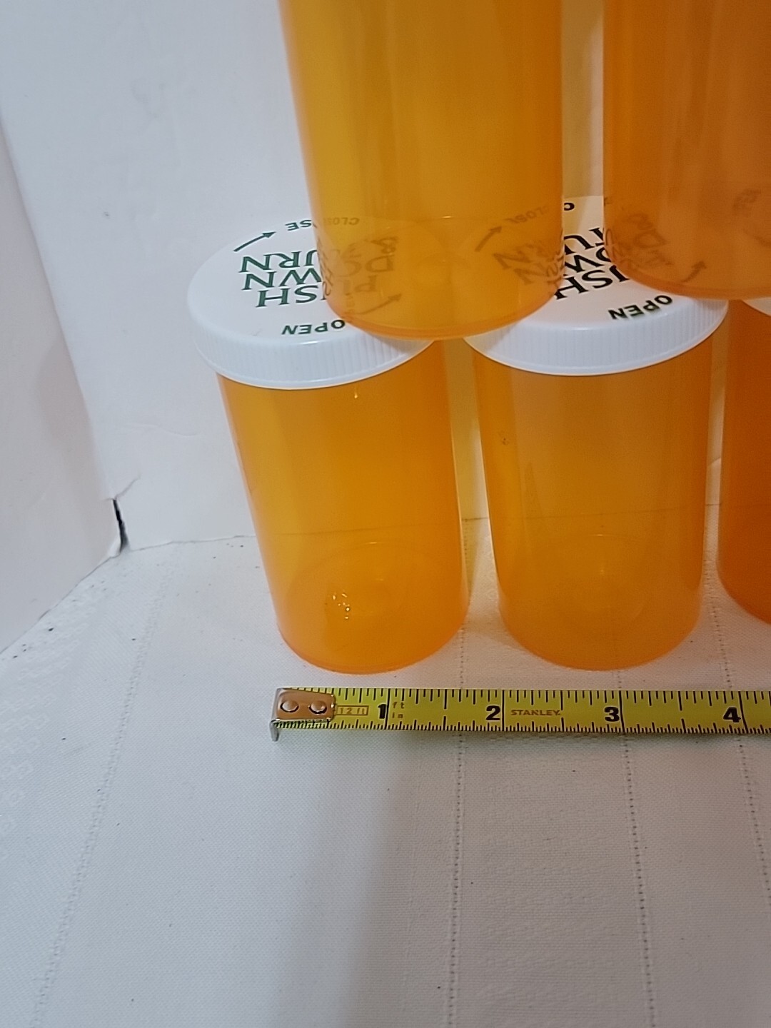Lot Of 25 Empty Amber Prescription Bottles Large 3.5×1.5