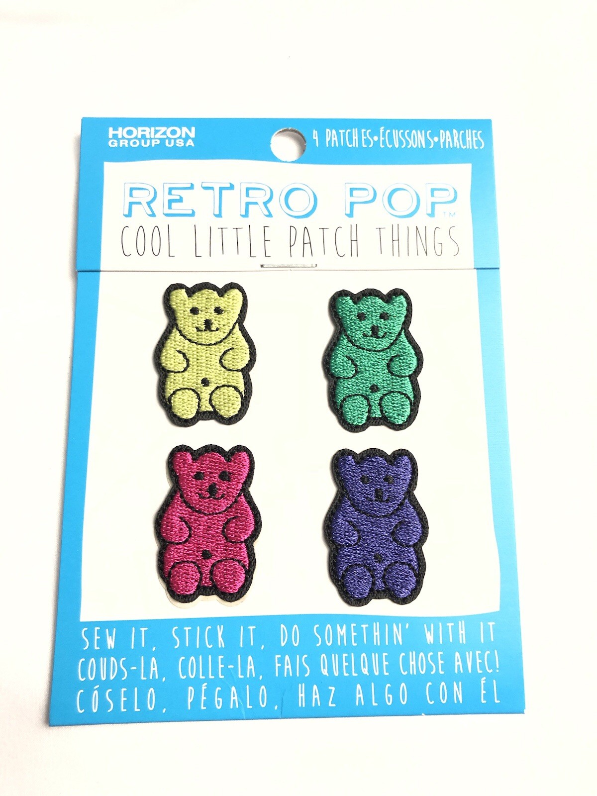 100 PACK Retro Pop Cool Little Things Gummy Bear Patch Sew or Stick Embroidered