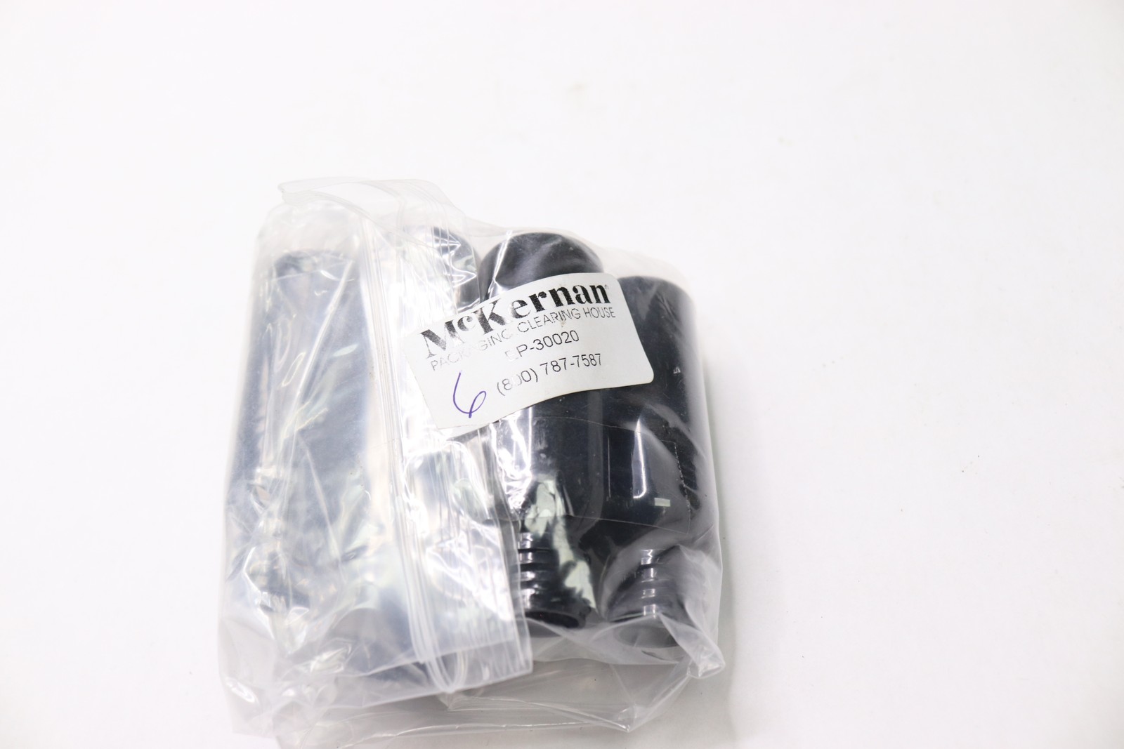 (6-Pk) Plastic Bottle 20/410 Finish Black 1oz EP-30020