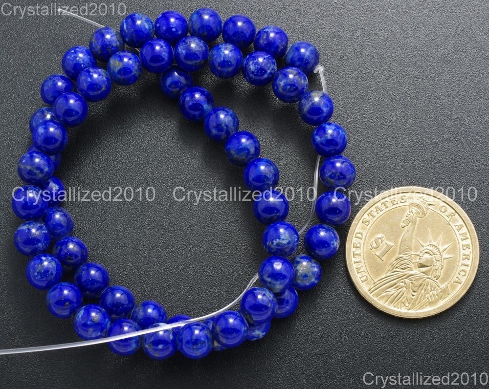 Natural Lapis Lazuli Gemstone Round Beads 2mm 3mm 4mm 6mm 8mm 10mm 12mm 15.5’‘