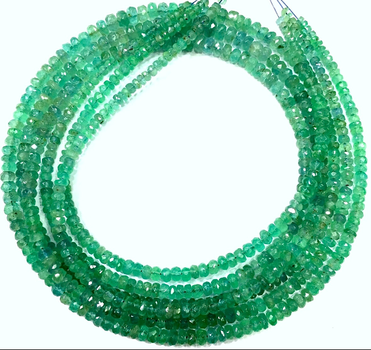 Emerald Bead AAA Grade Natural Emerald Bead Necklace Genuine For Jewelry Making