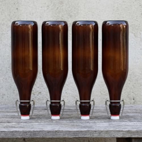 Pcs 25 oz Amber Glass Bottles, Swing Top Glass Brewing Bottles 12 Amber, Red