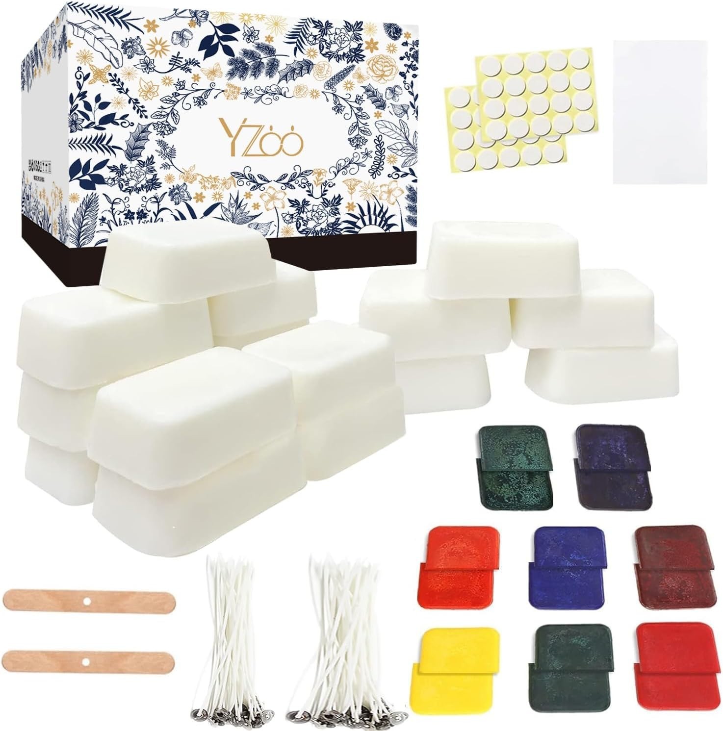 Eco-Friendly Candle Making Kit – 960g Soy Wax, Vibrant Dye Set for All Seasons