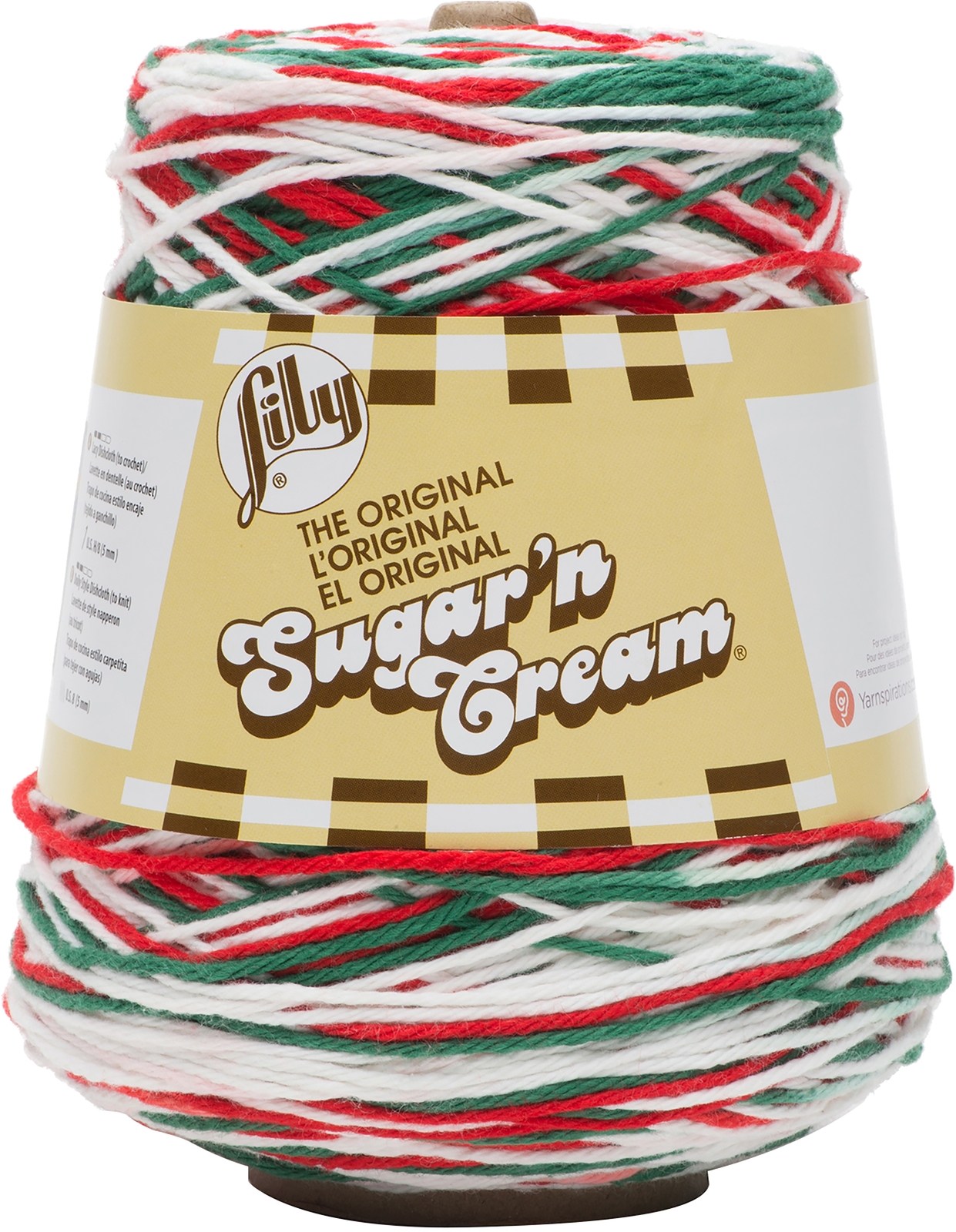 Lily Sugar’n Cream Yarn – Cones-Mistletoe