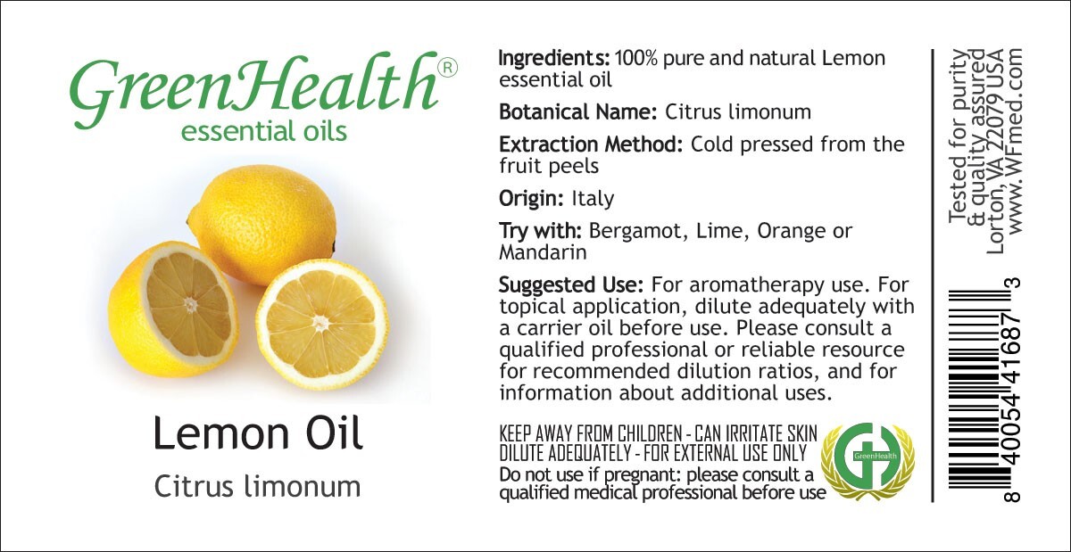 1 fl oz Lemon Essential Oil (100% Pure & Natural) – GreenHealth