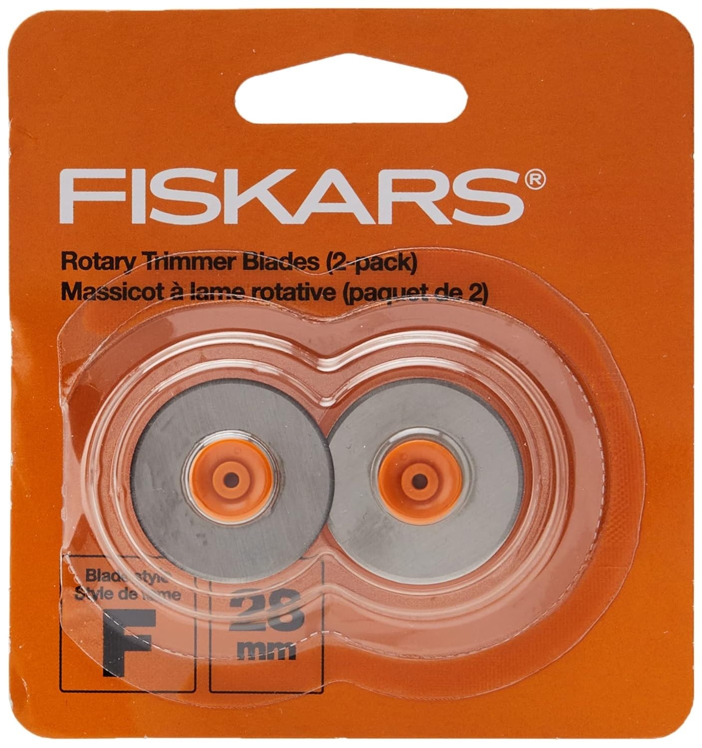Fiskars 28mm Rotary Trimmer Cutting Blades Style F (2-Pack) ~ Buy More & Save!