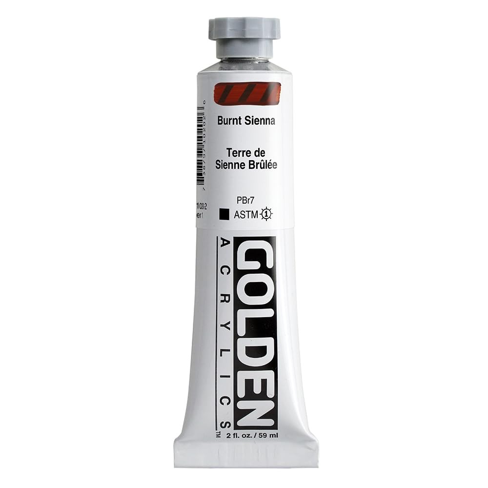 GOLDEN Heavy Body Acrylic Paint Burnt Sienna 2 fl. oz. Tube Opaque Artist