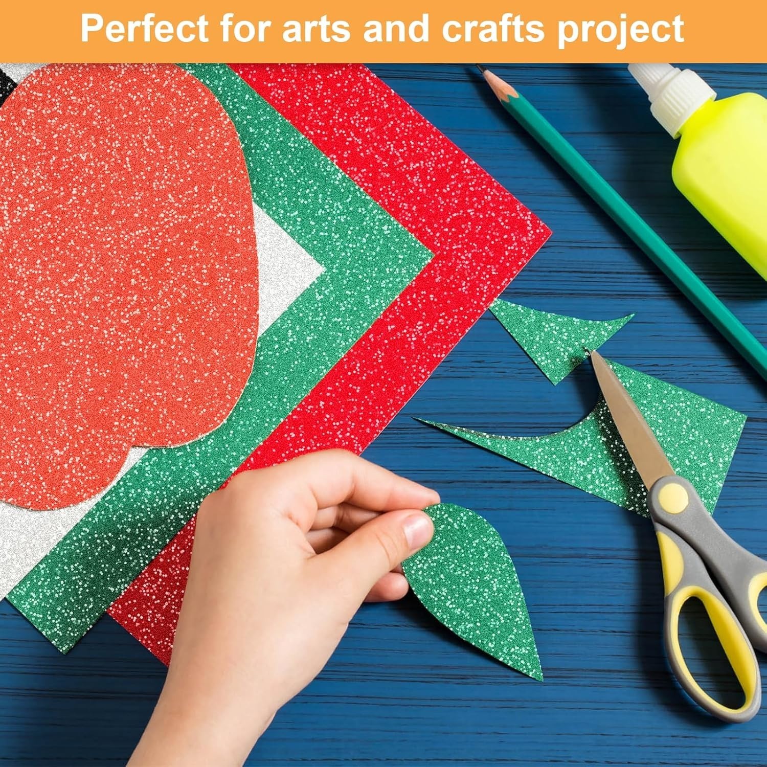 40 Sheets 20 Colors Glitter Cardstock Cricut Paper Cardstock No-Shed Sparkly
