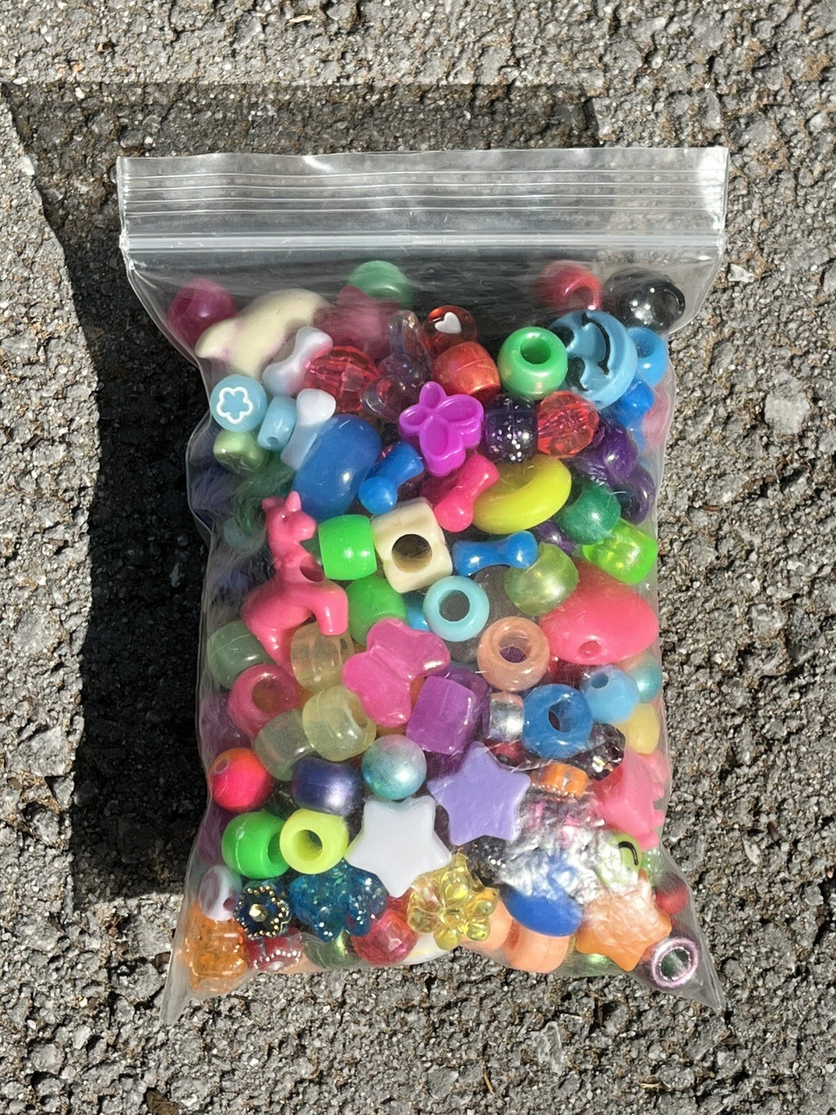 2 oz Bag of Mixed Pony Beads and Charms