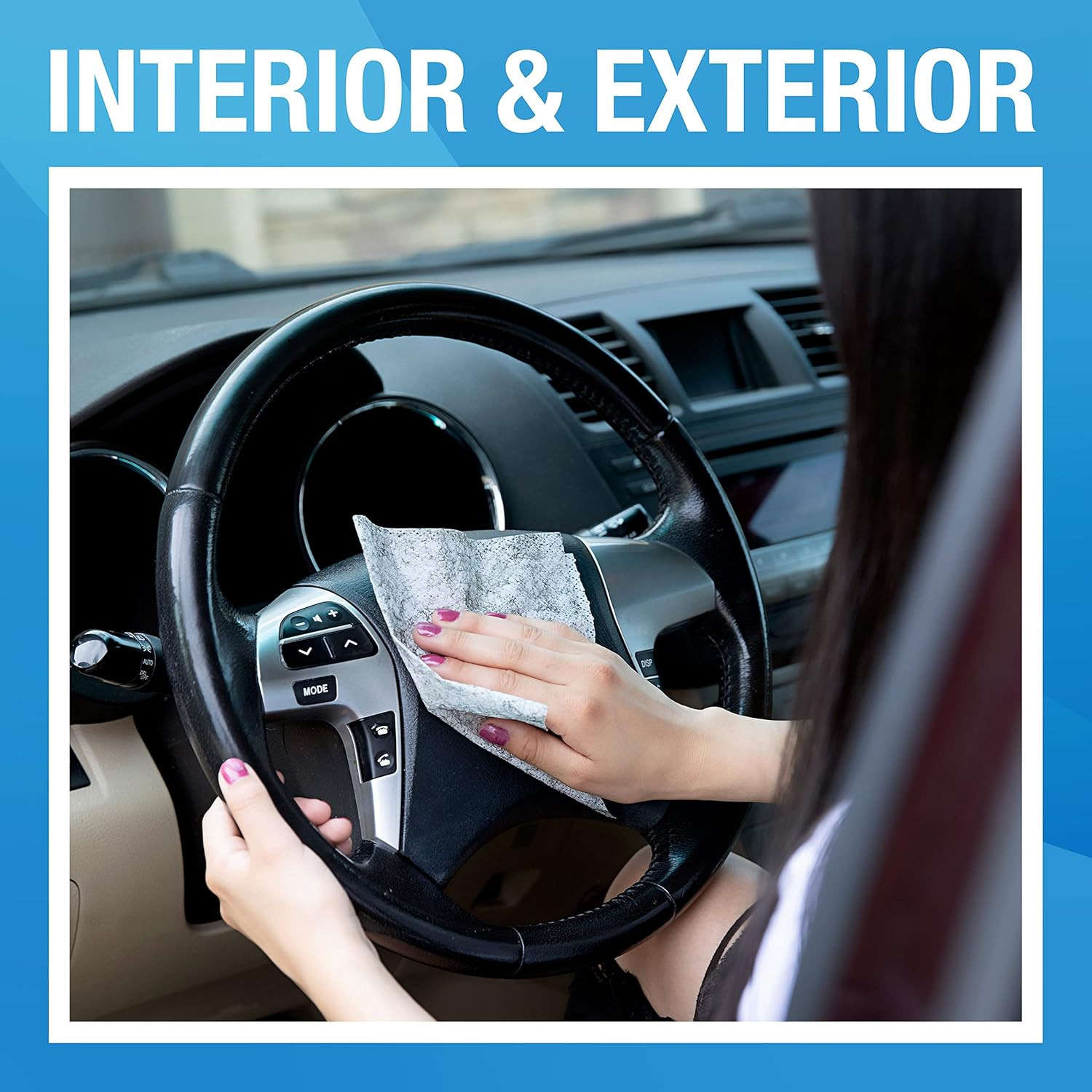 for Automotive, All Purpose Cleaning Wipes for Hands, Auto Interior, Exterior, D