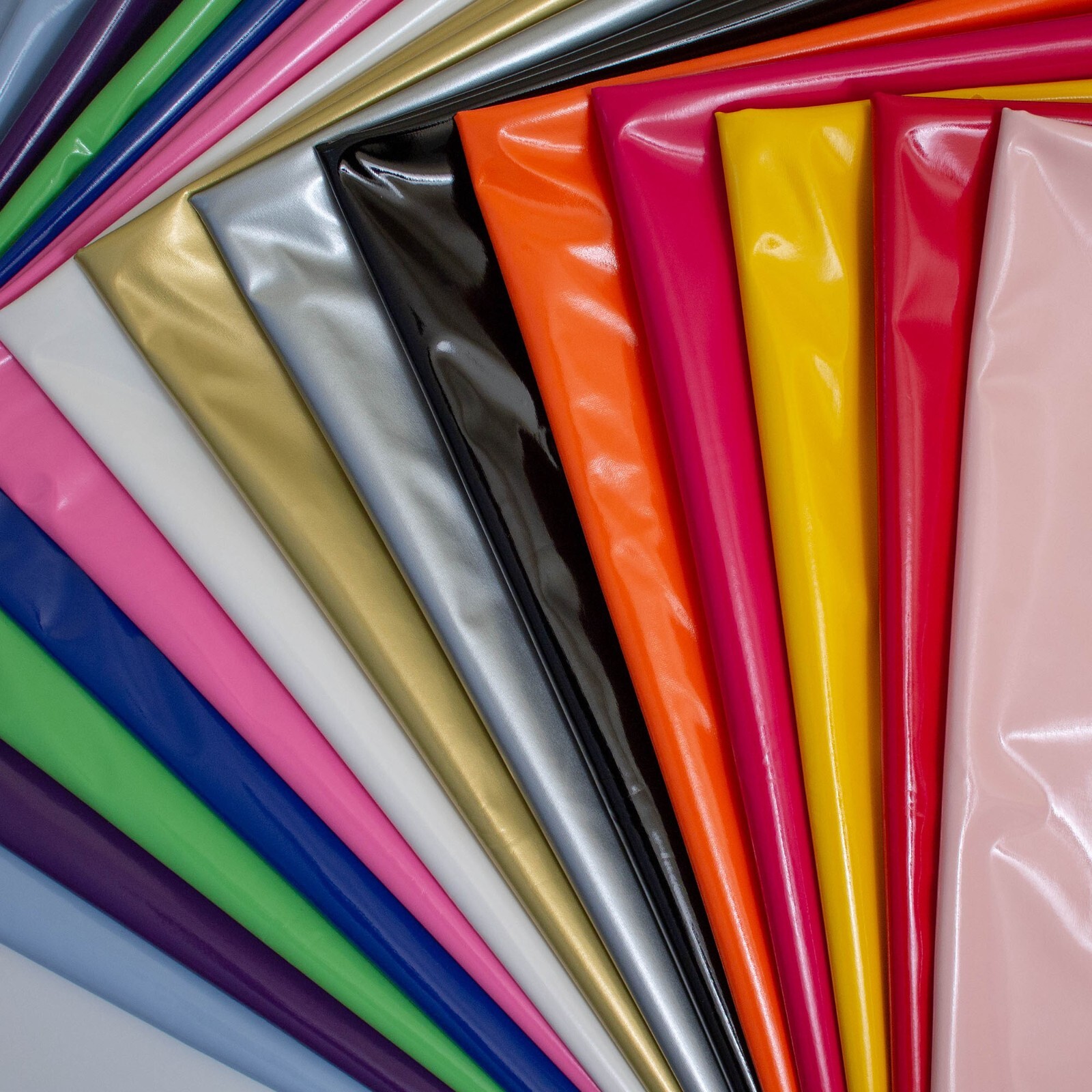10 Metre Roll PVC Shiny Stretch Fabric – 1 Way Natural stretch – Bulk Price