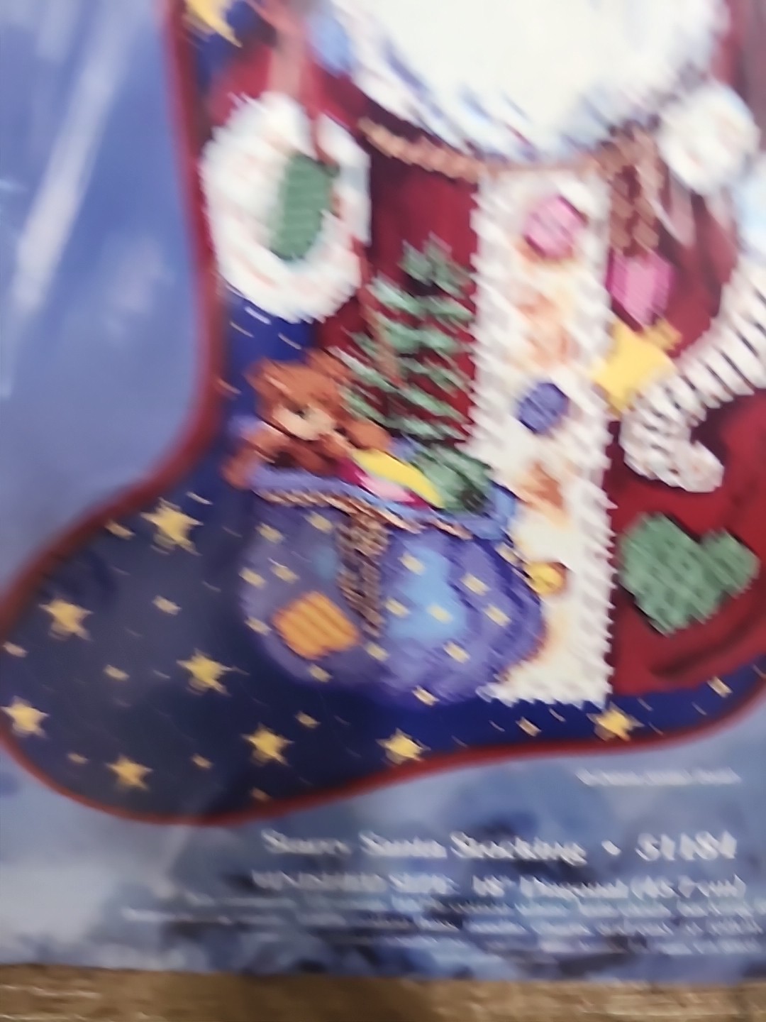 Cross Stitch Christmas Stocking Kit 51184 Debra Jordan Bryan Starry Santa 18″